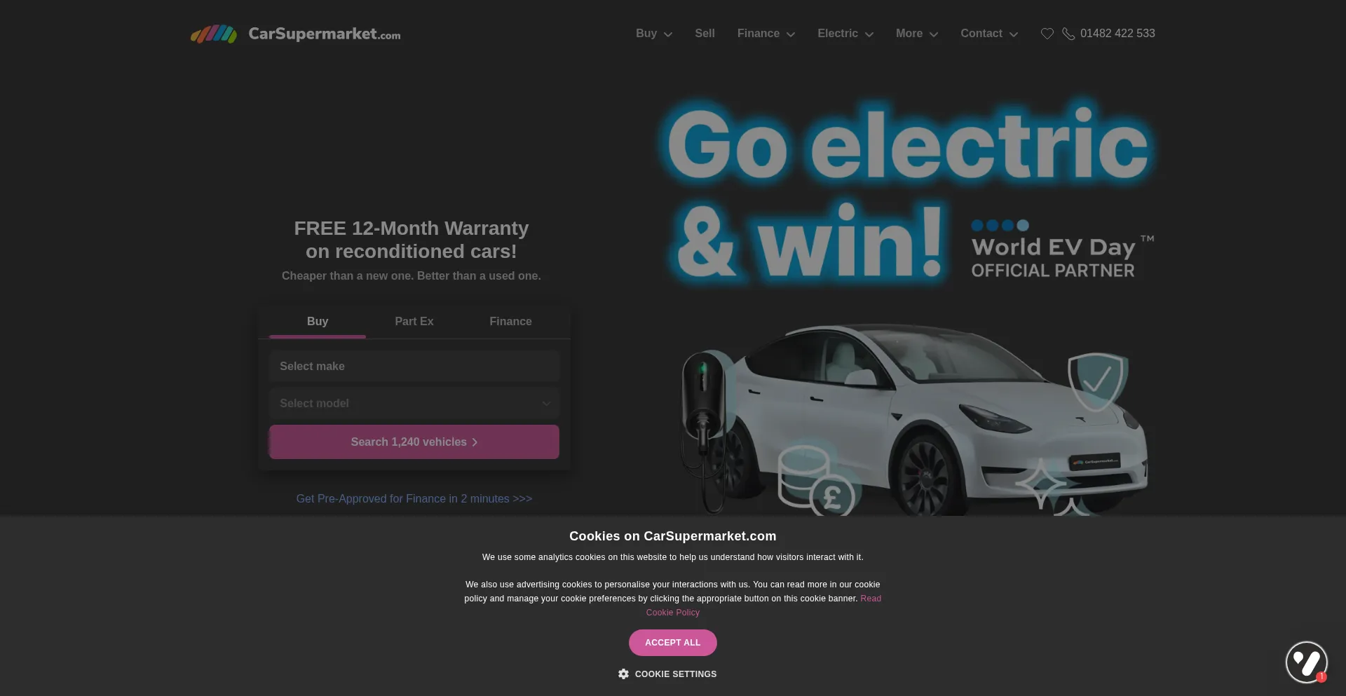 Website screenshot of Carsupermarket.com