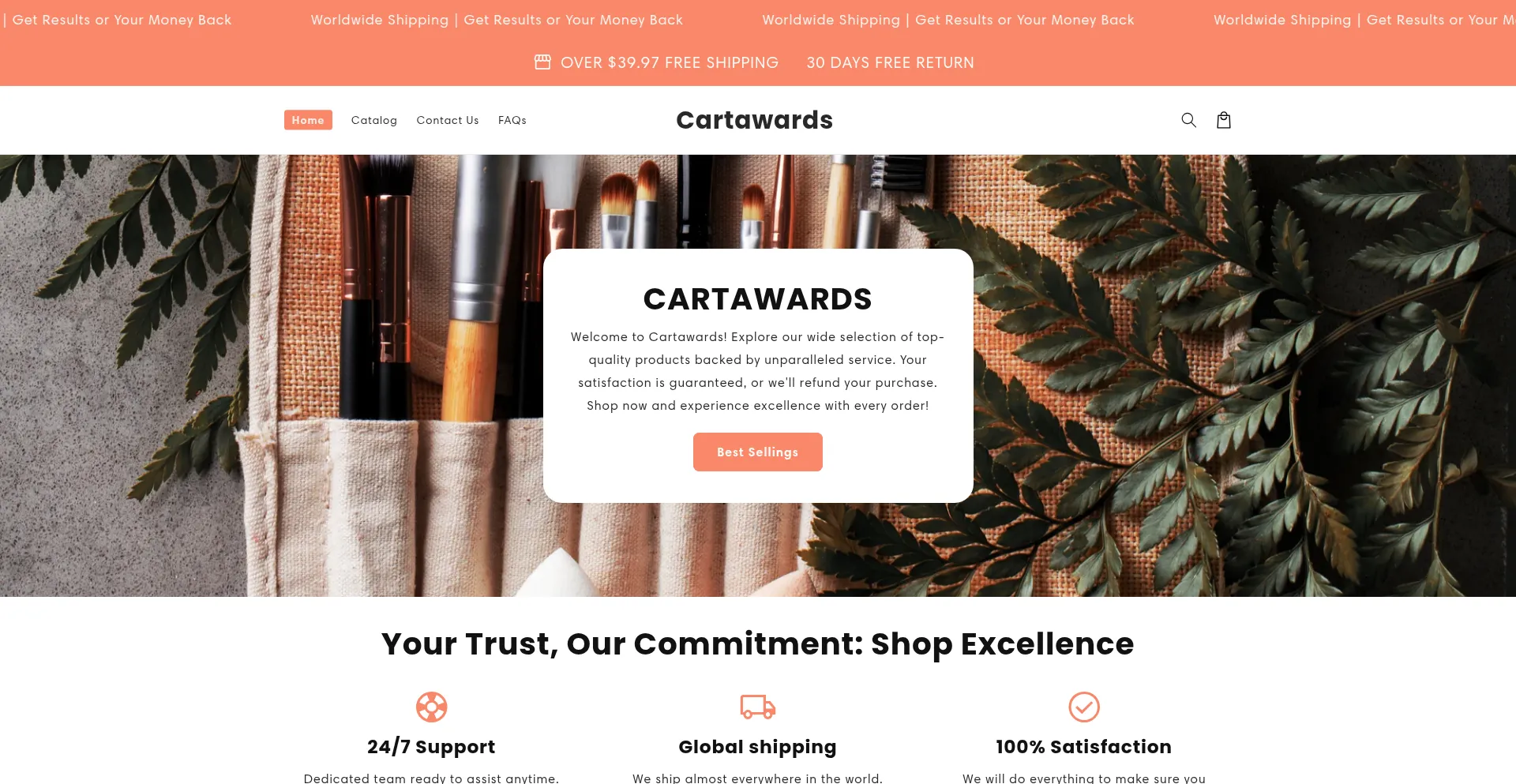 Website screenshot of Cartawards.com