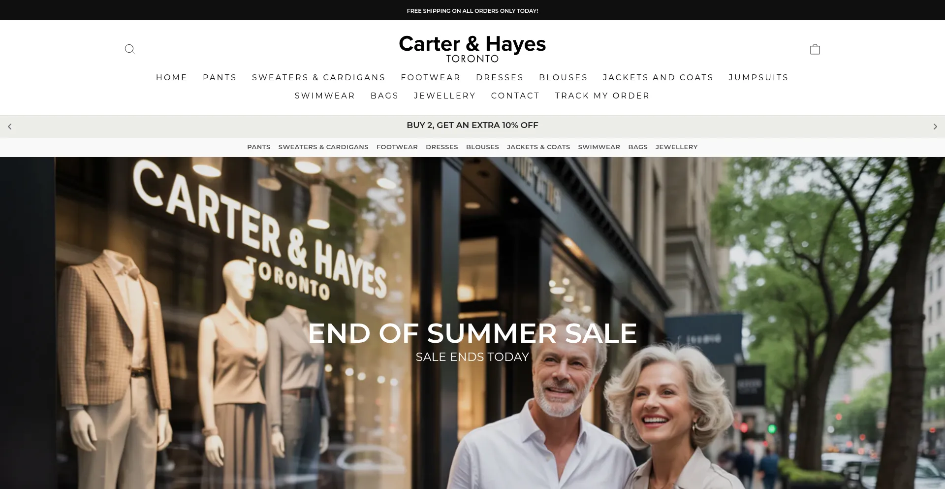 Website screenshot of Carterandhayes.com