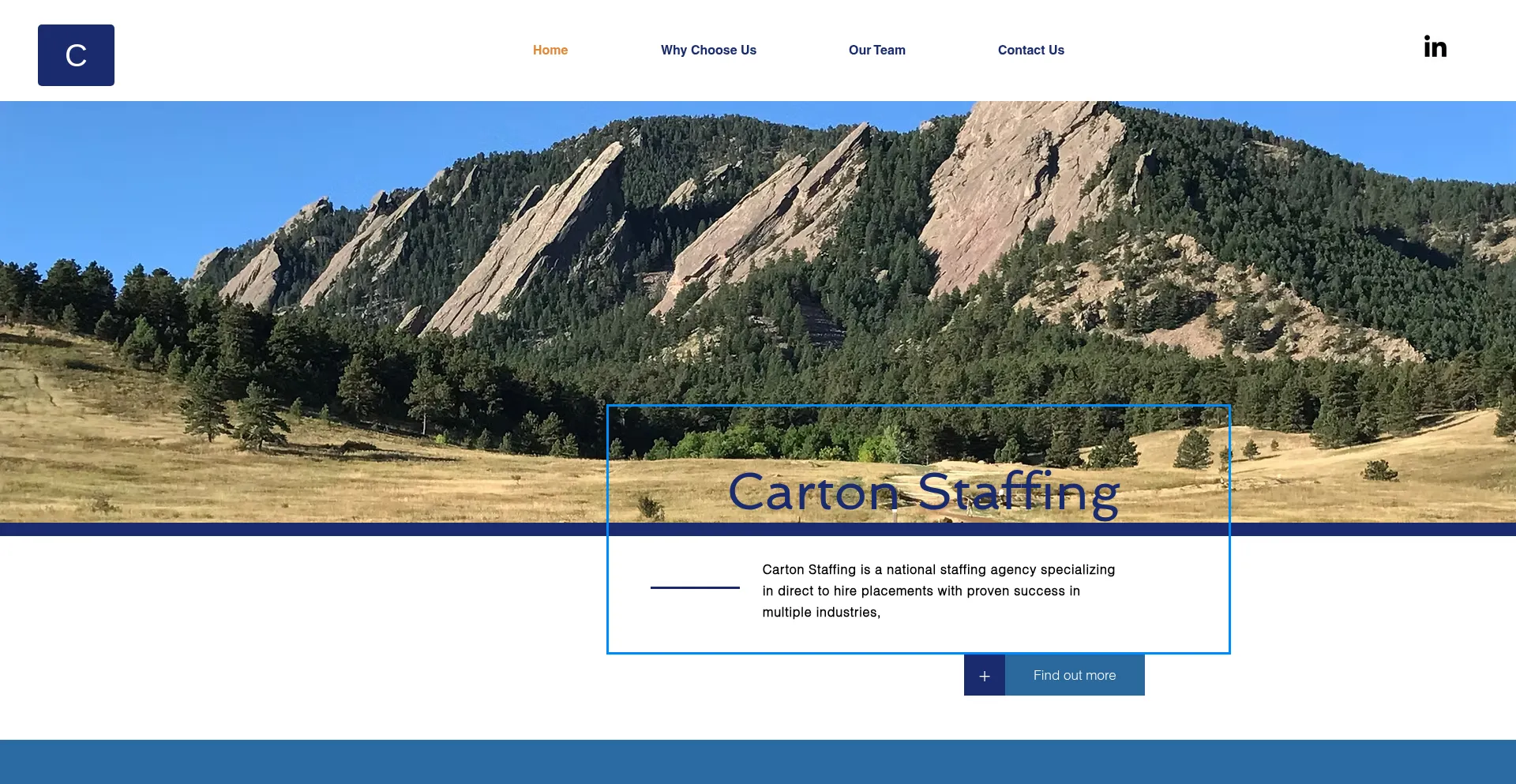 Website screenshot of Cartonstaffing.com