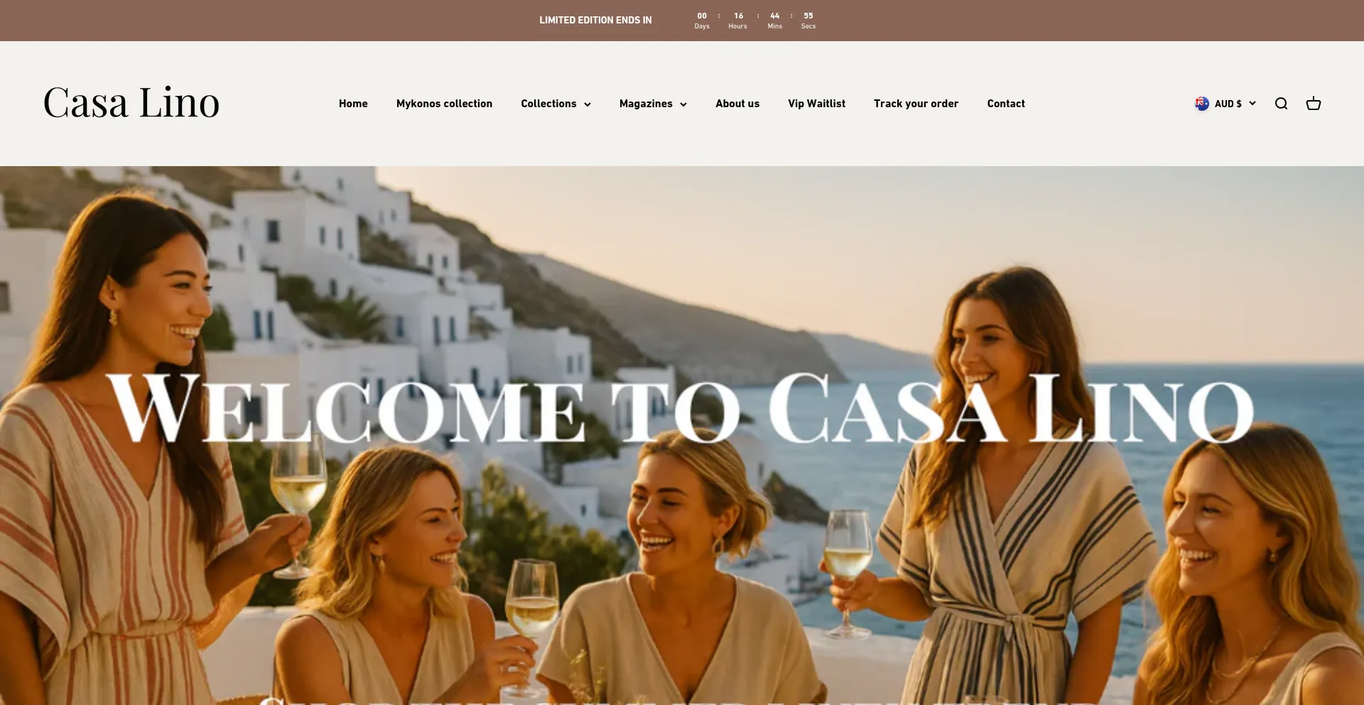 Website screenshot of Casa-lino.com