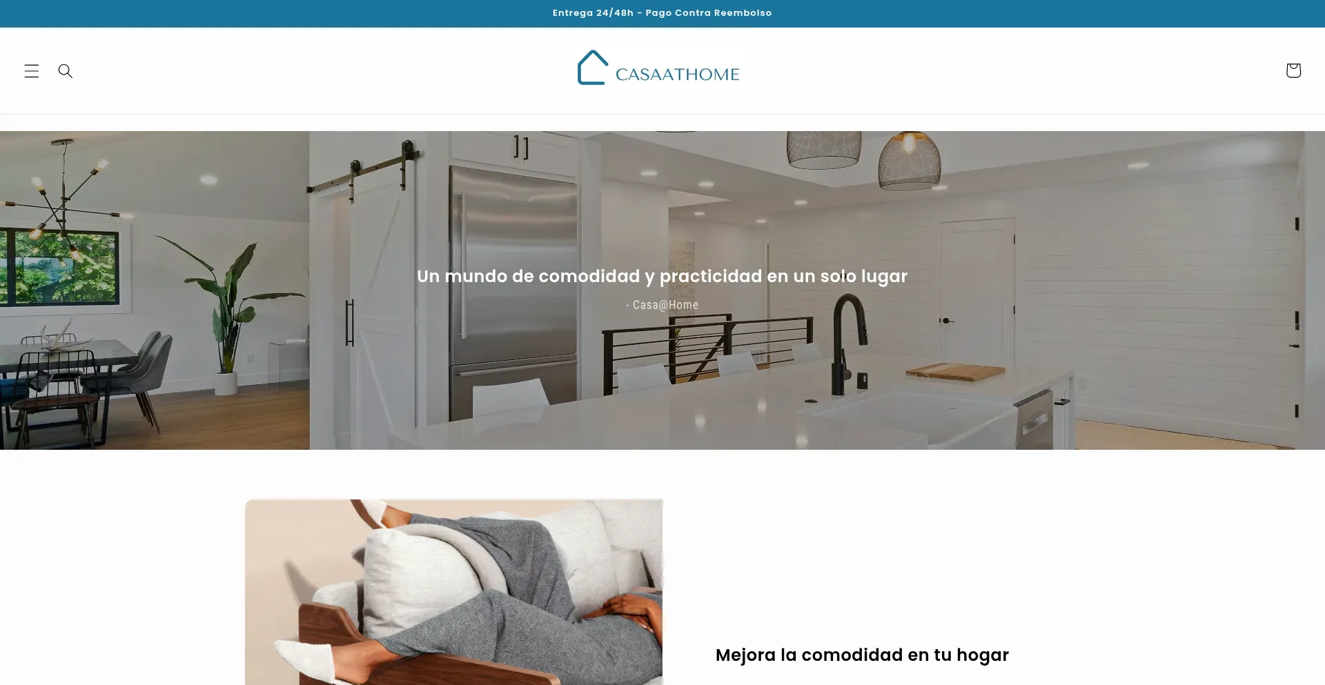 Website screenshot of Casaathome.com
