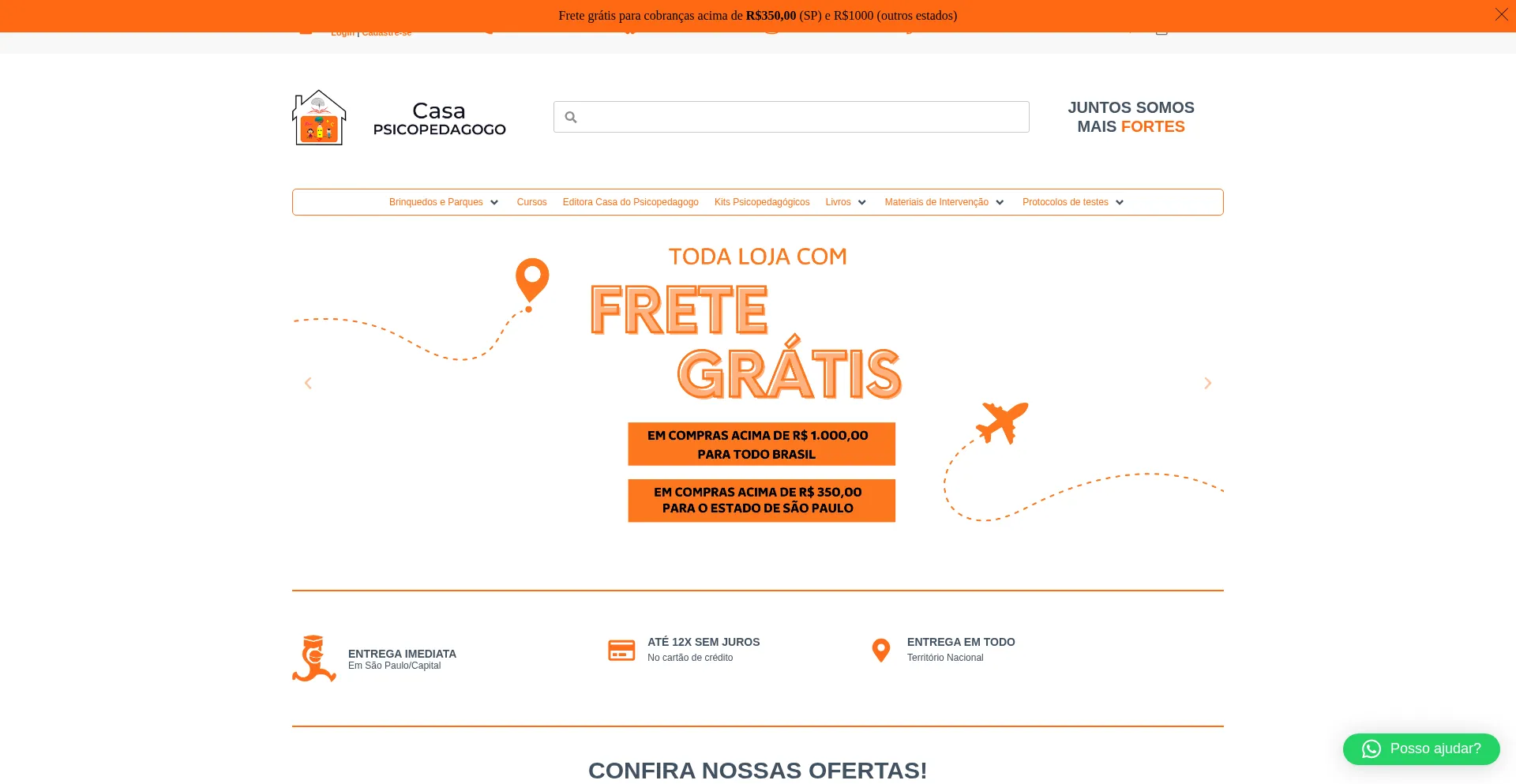 Website screenshot of Casadopsicopedagogo.com.br