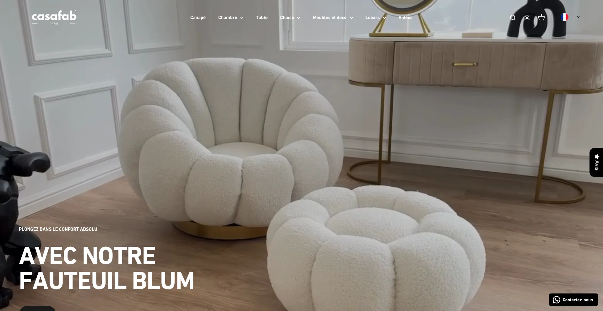 Website screenshot of Casafab.com