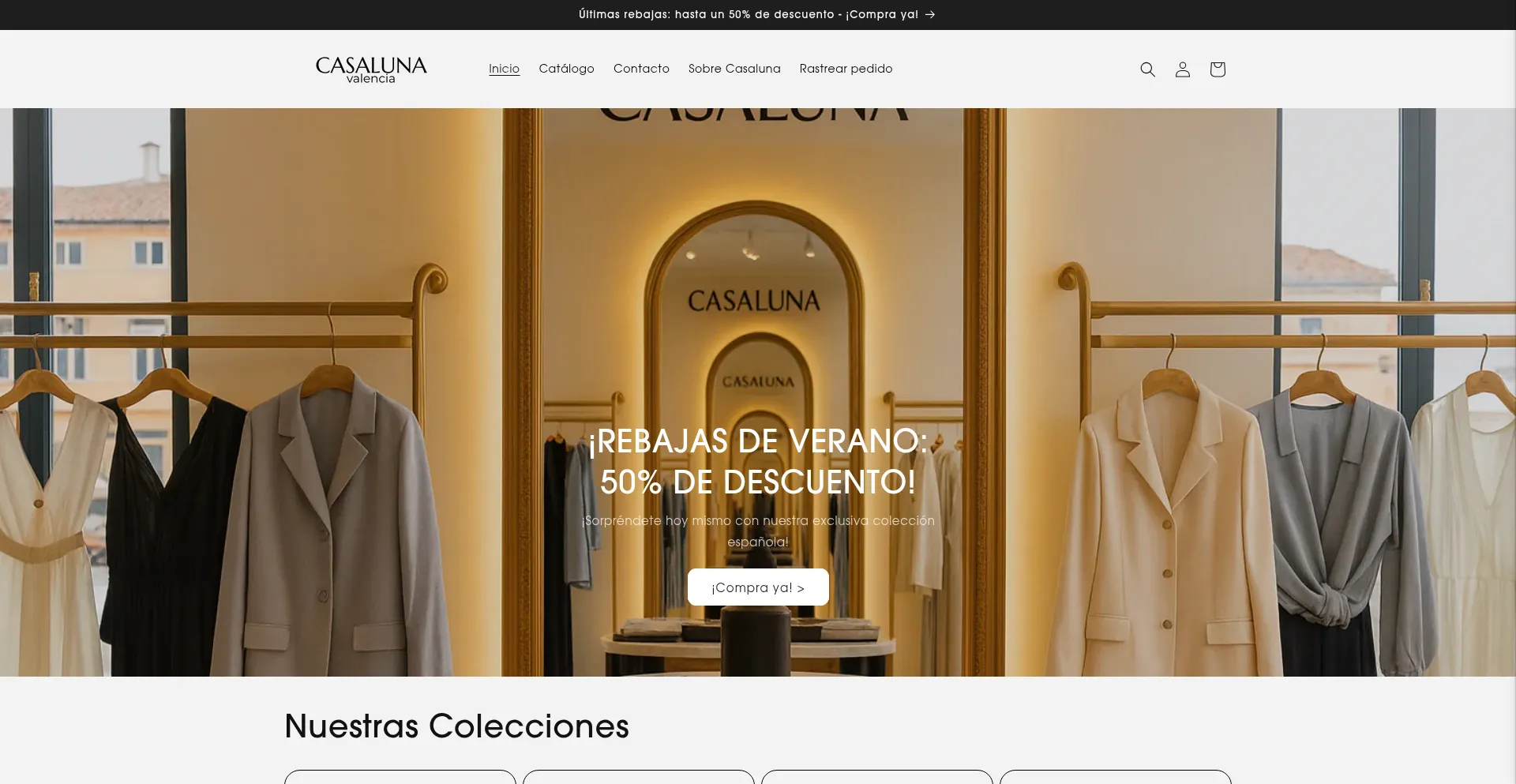 Website screenshot of Casaluna-valencia.com