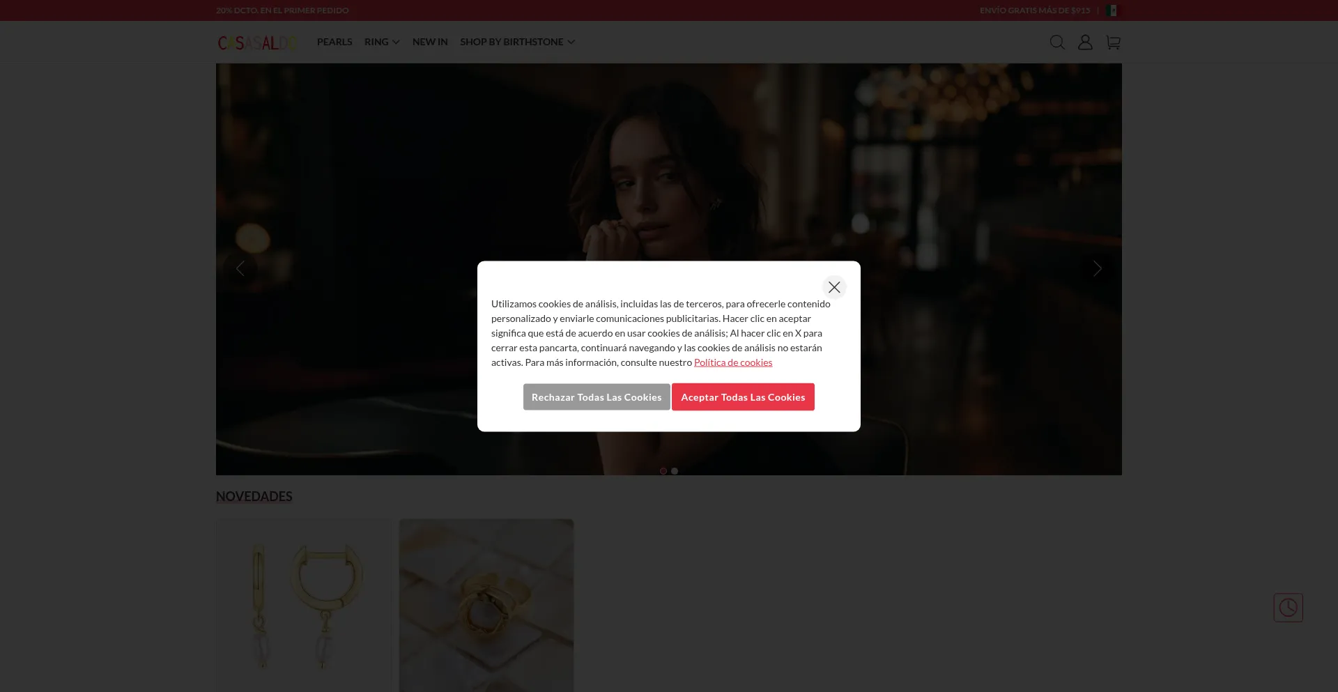 Website screenshot of Casasaldo.shop