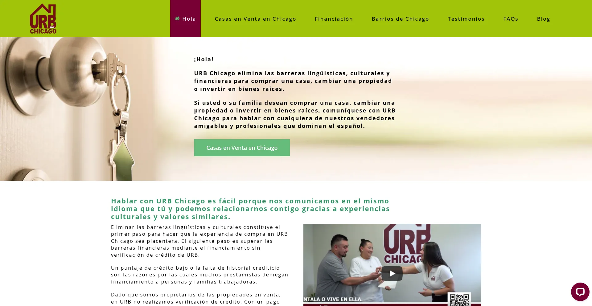 Website screenshot of Casasenventaenchicago.com