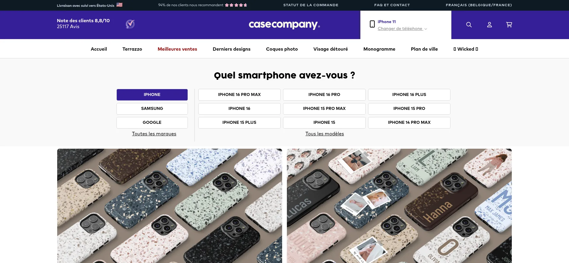 Website screenshot of Casecompany.paris