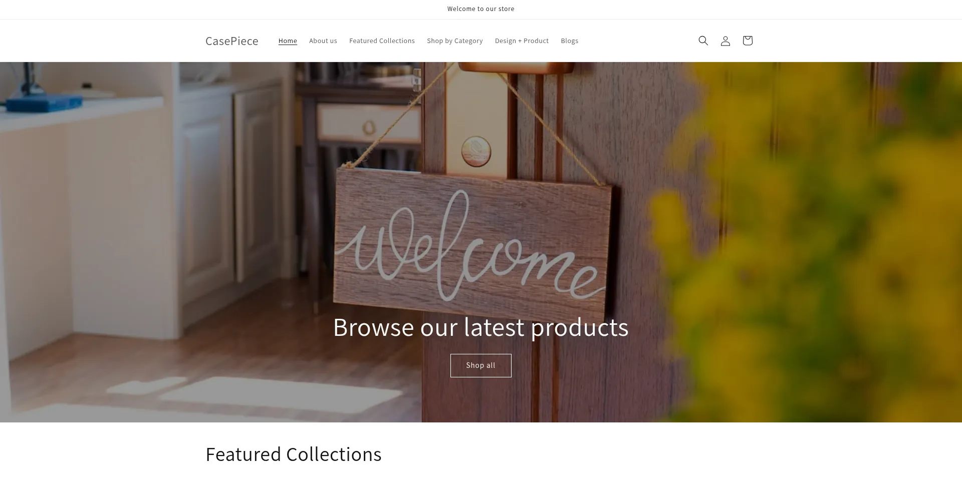Website screenshot of Casepiece.com