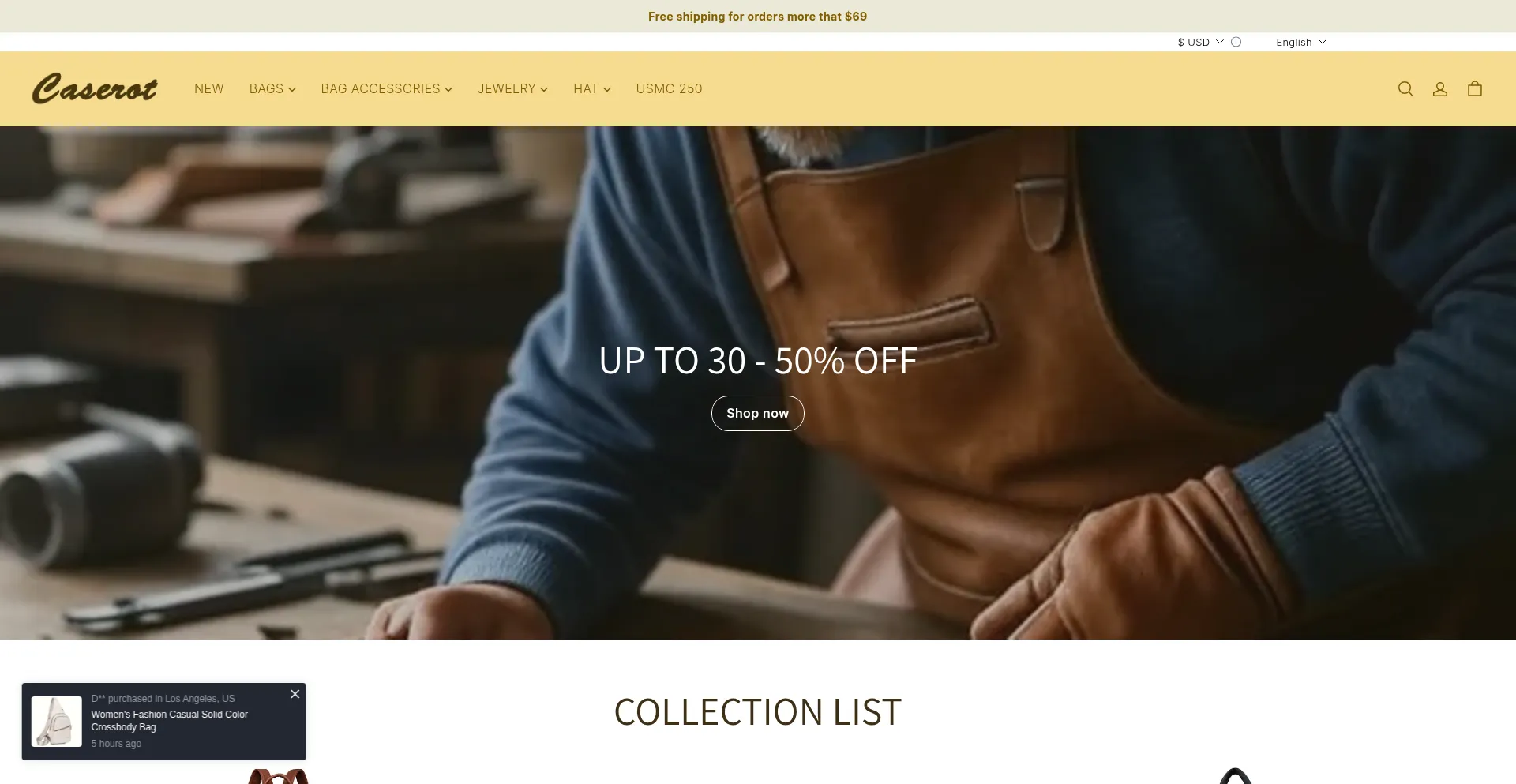 Website screenshot of Caserot.com