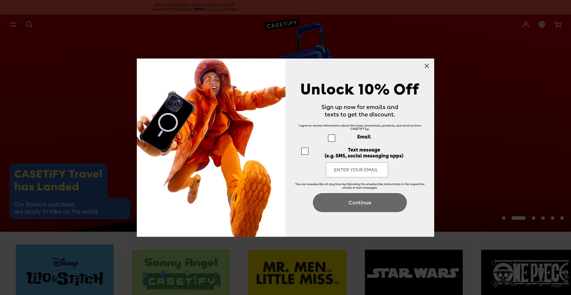 Website screenshot of Casetify.com