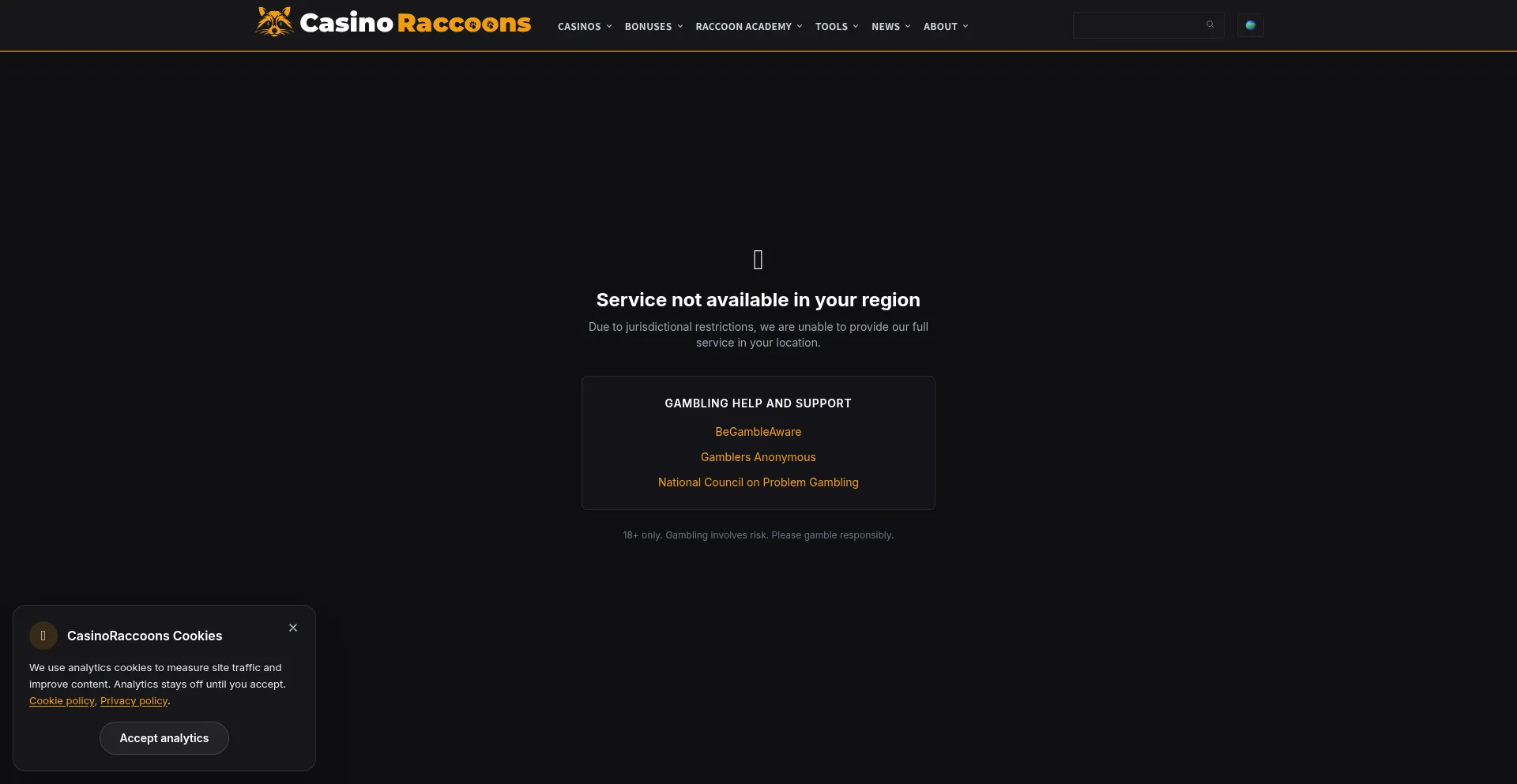 Casinoraccoons.com