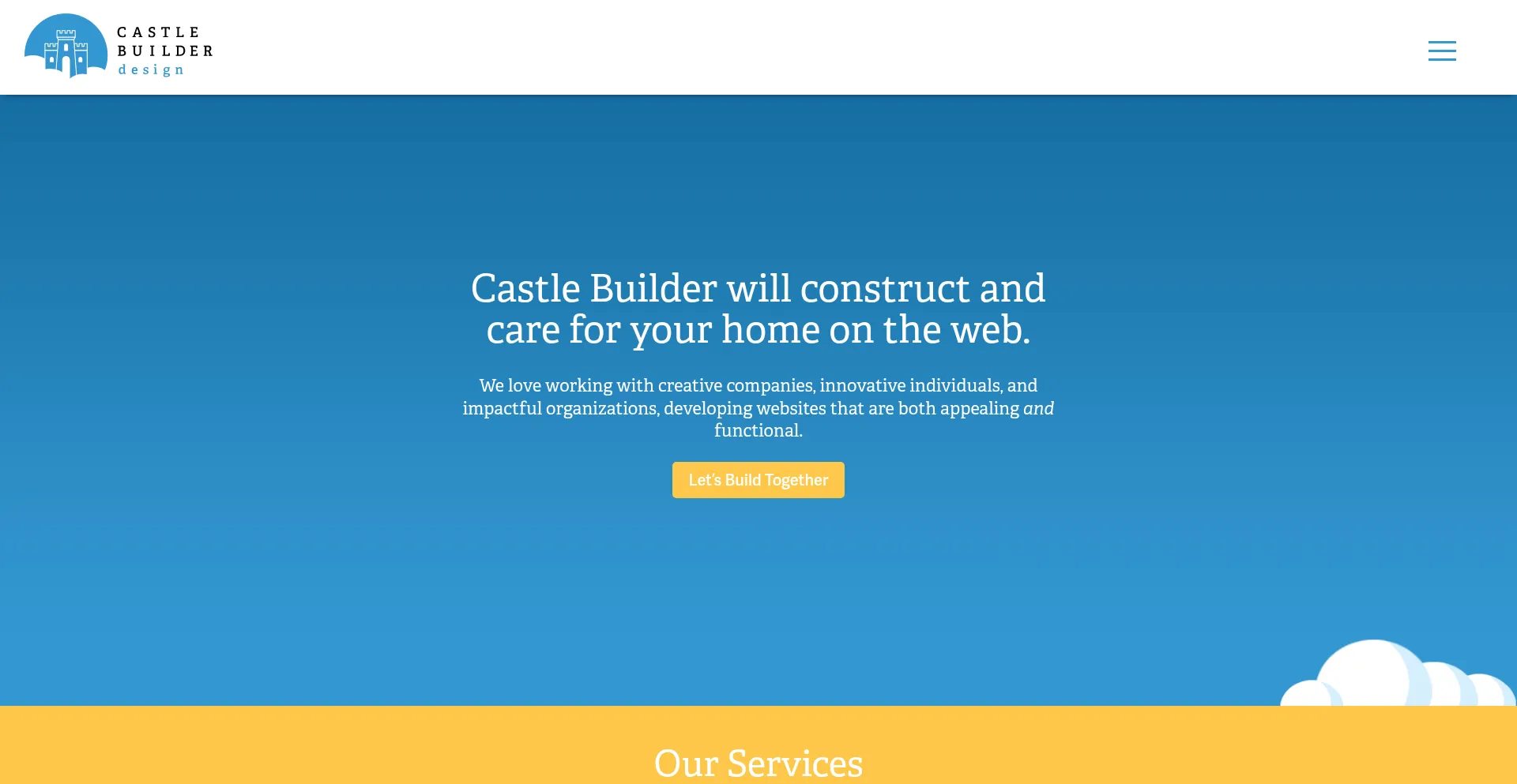 Website screenshot of Castlebuilder.com