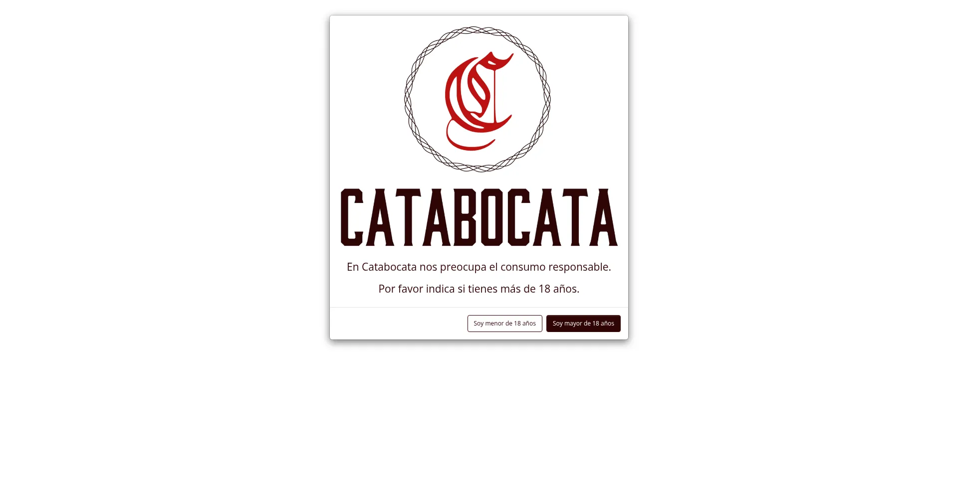 Website screenshot of Catabocata.mx