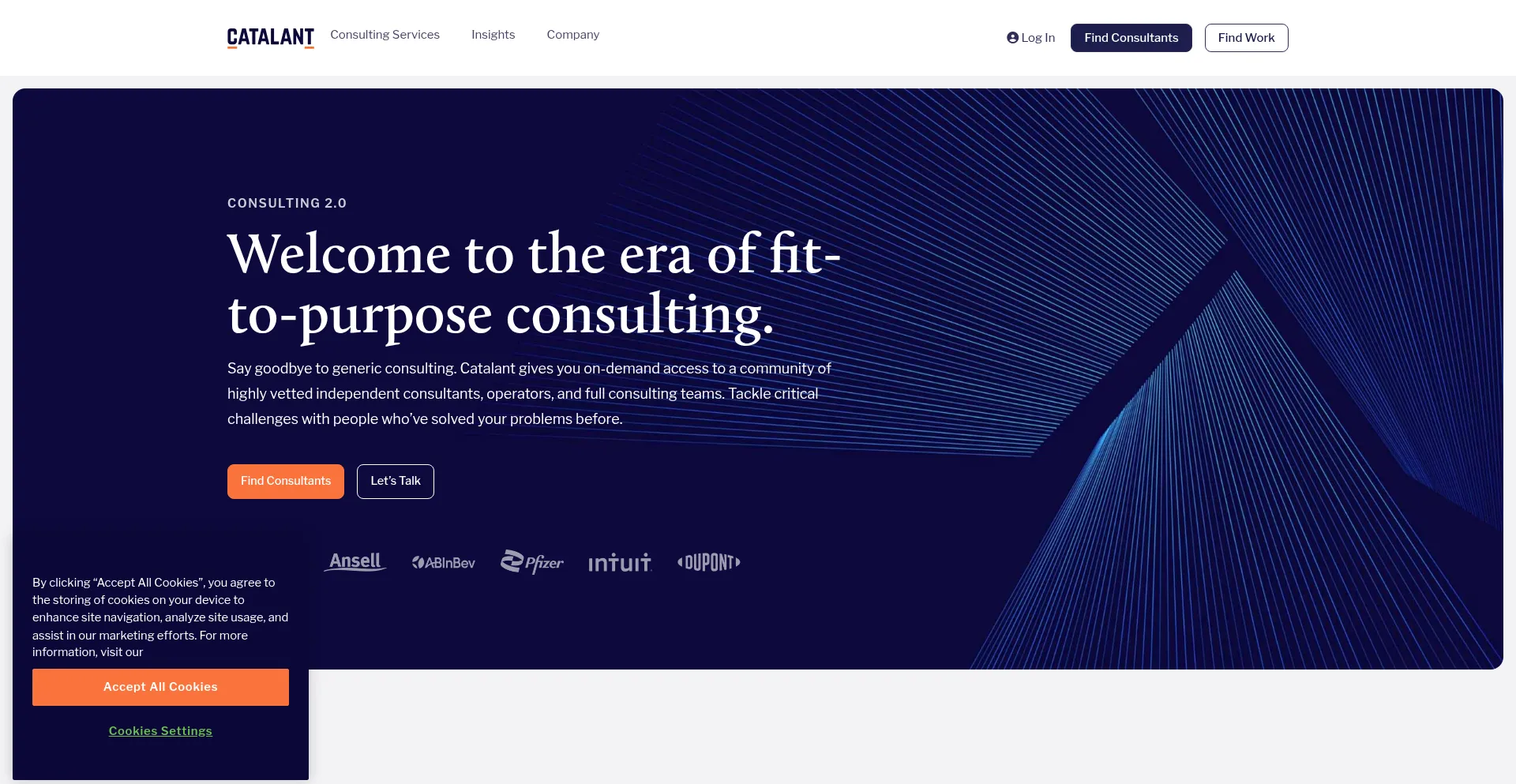 Website screenshot of Catalant.com