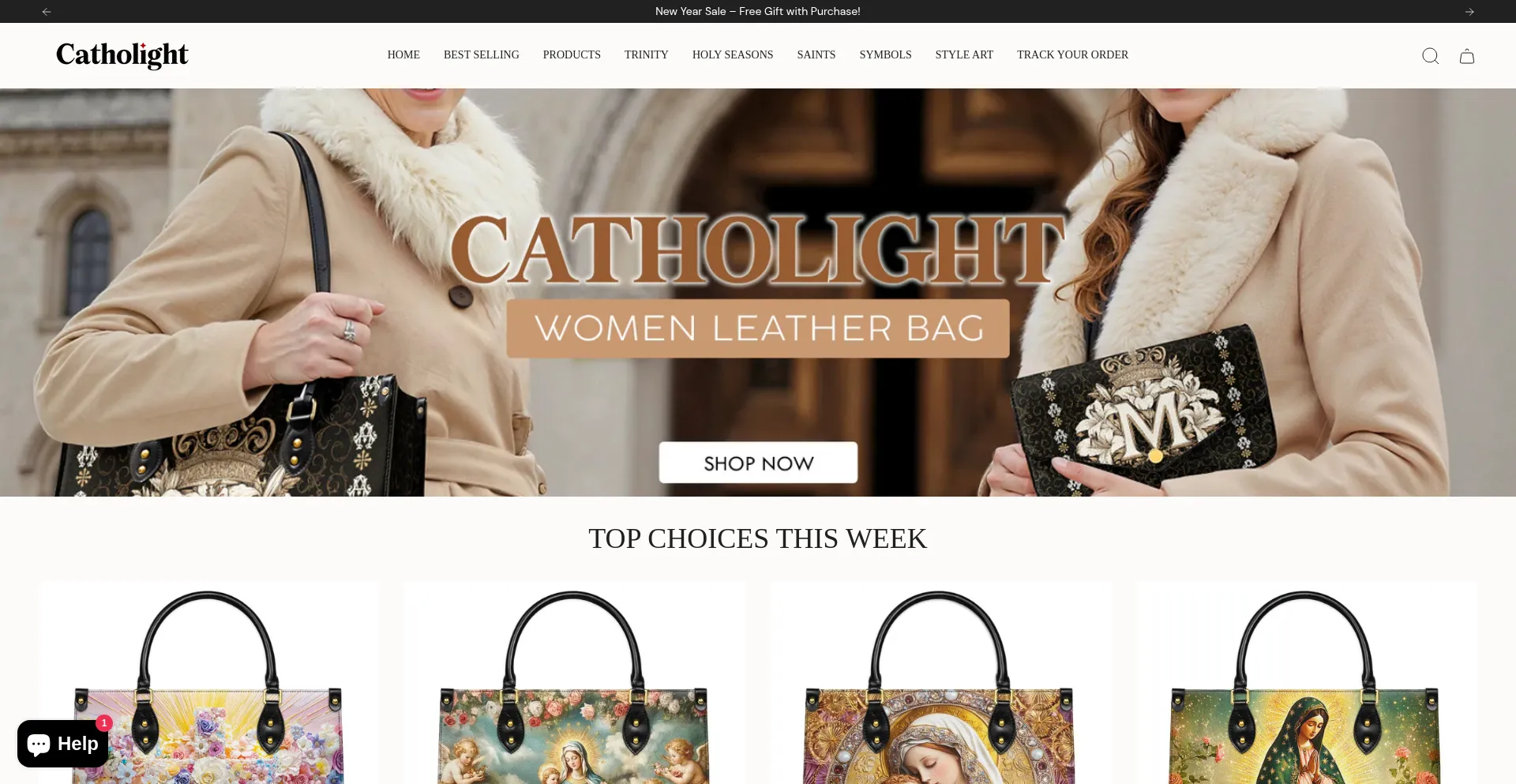 Website screenshot of Catholight.com