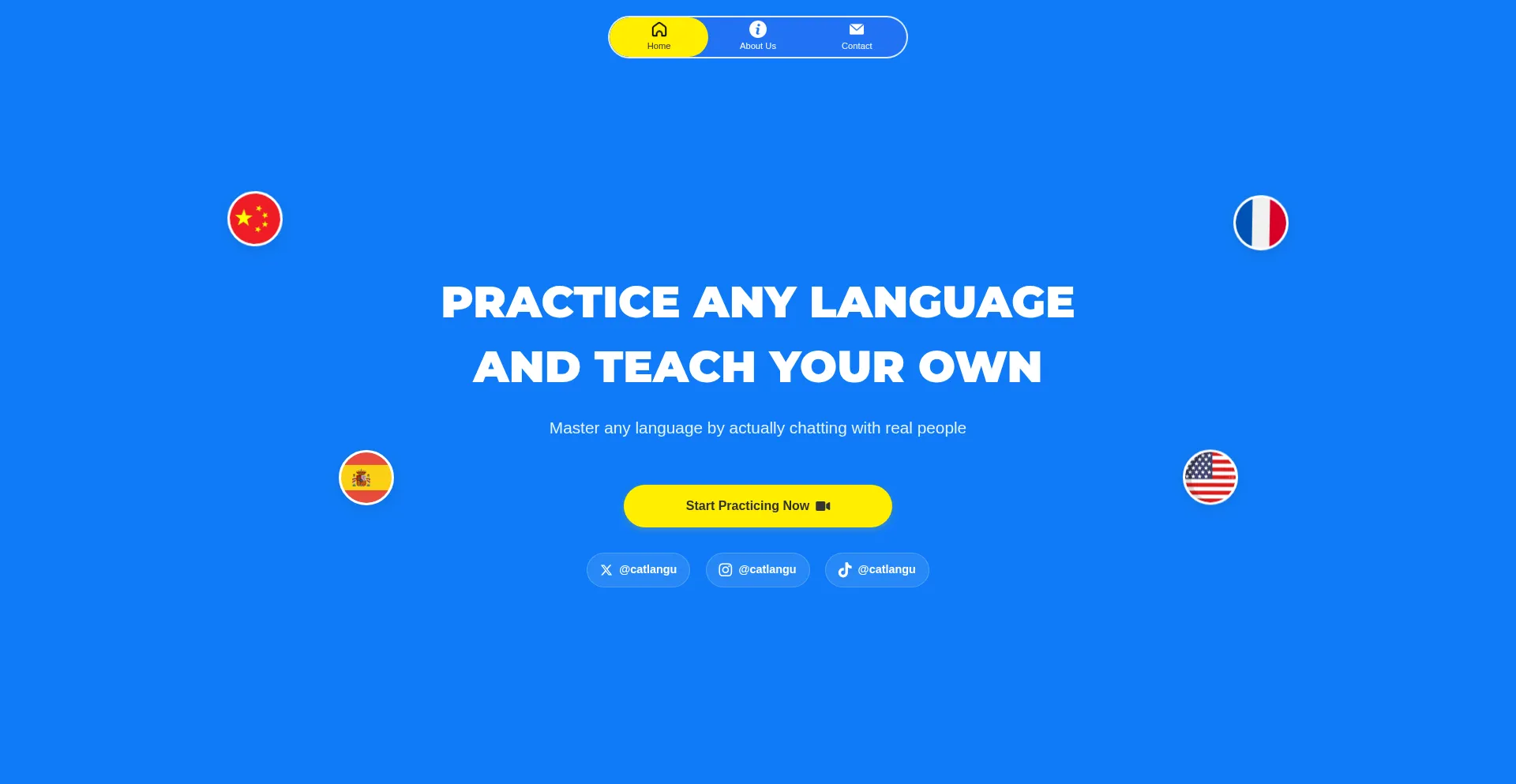 Website screenshot of Catlangu.com
