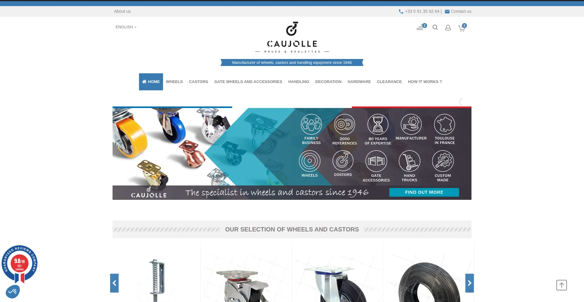 Website screenshot of Caujolle.fr