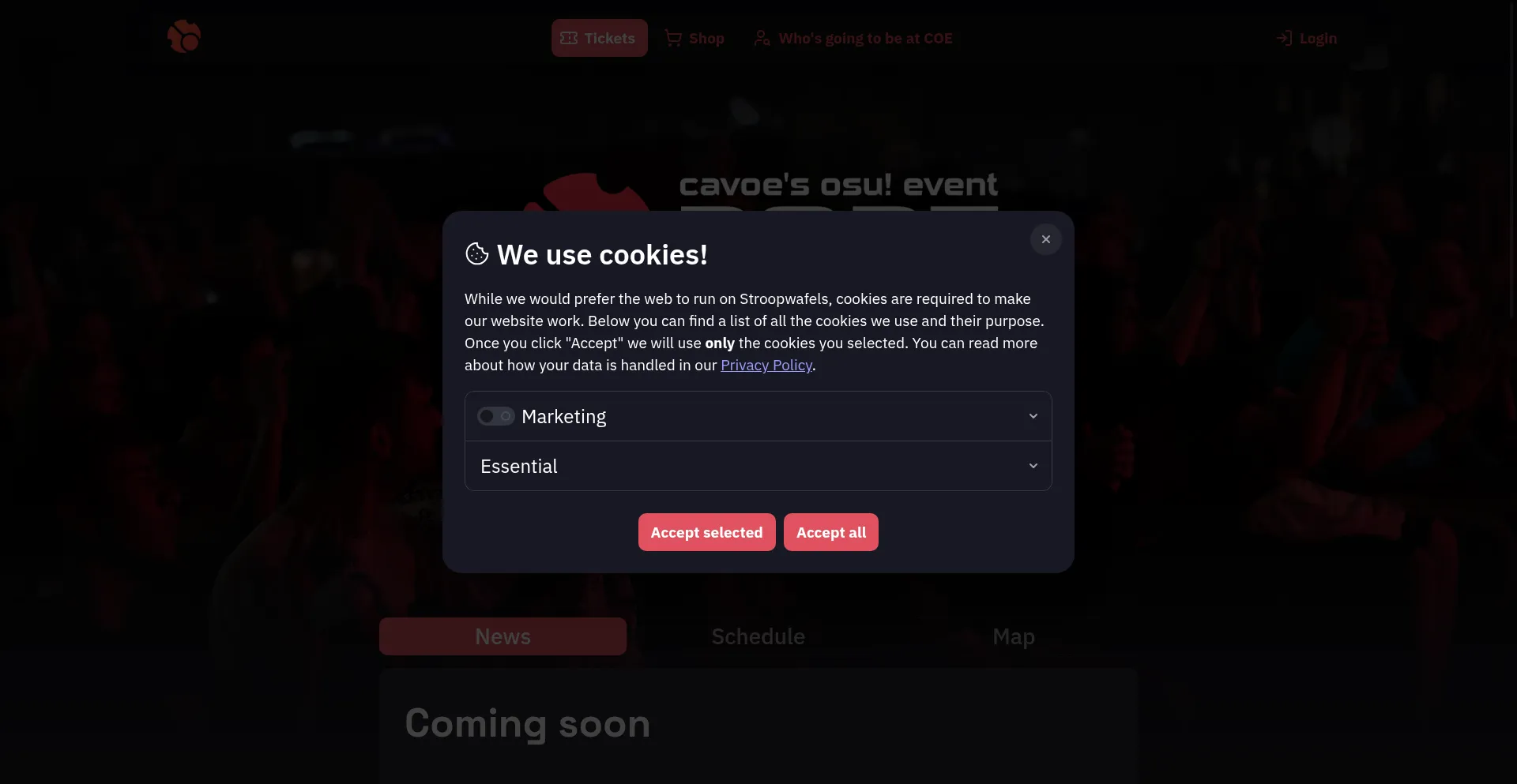 Website screenshot of Cavoeboy.com