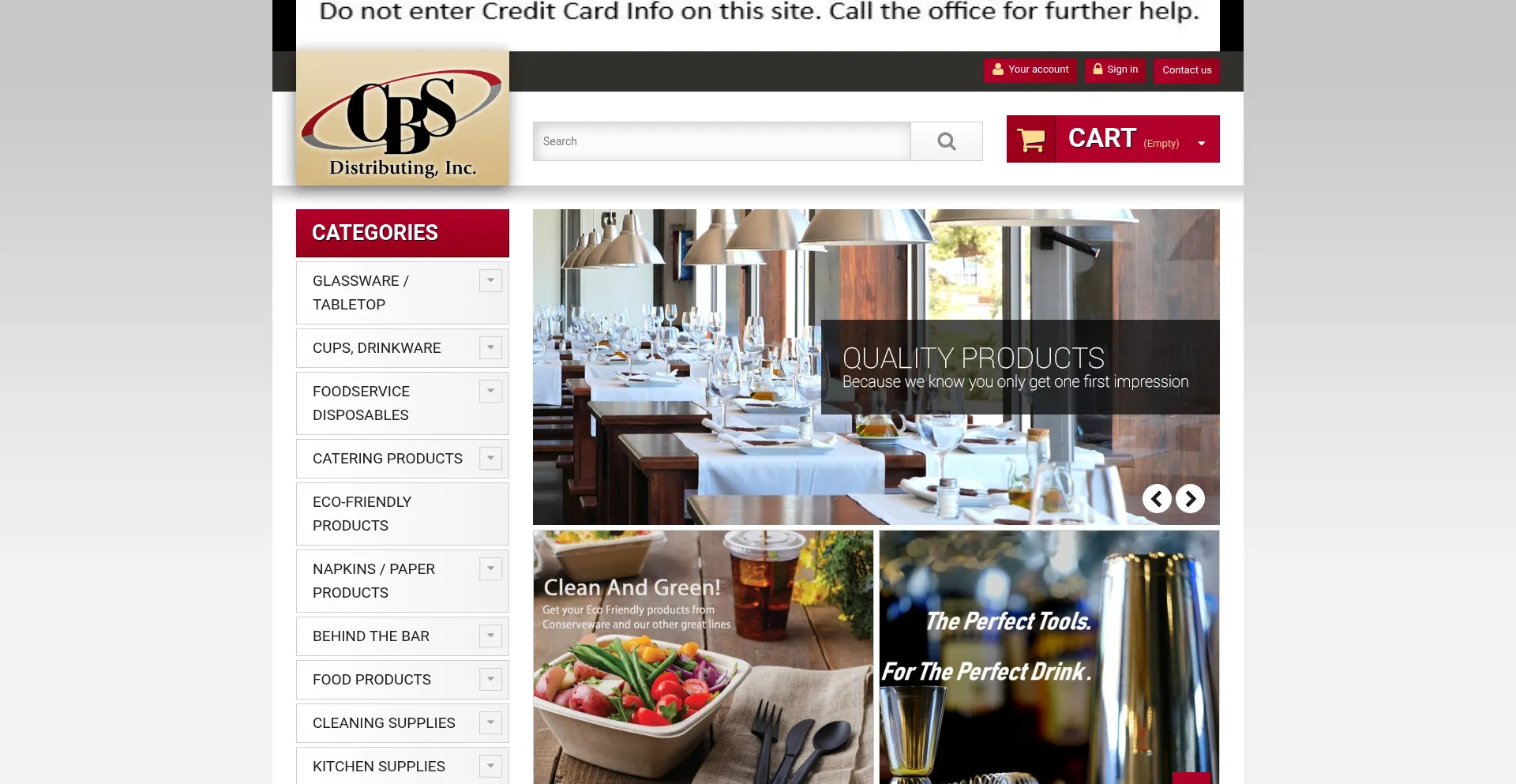 Website screenshot of Cbsdistributing.com