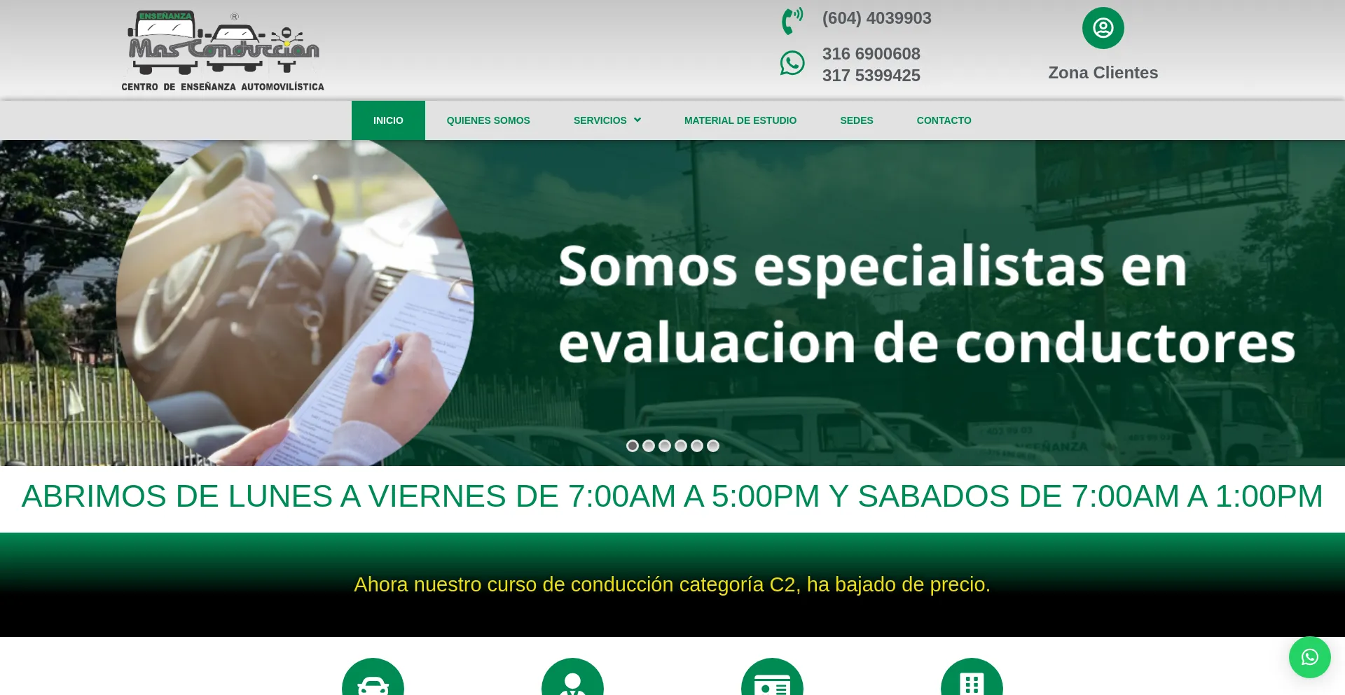 Website screenshot of Ceamasconduccion.com