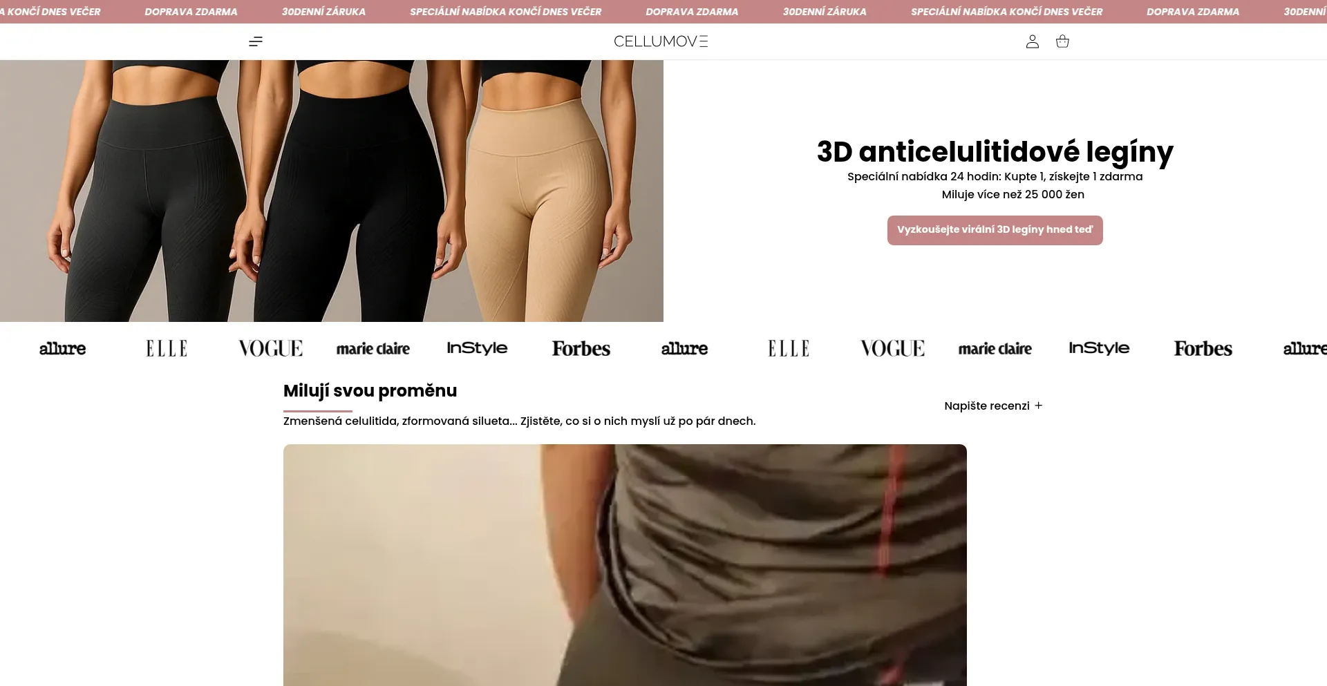 Website screenshot of Cellumove.cz