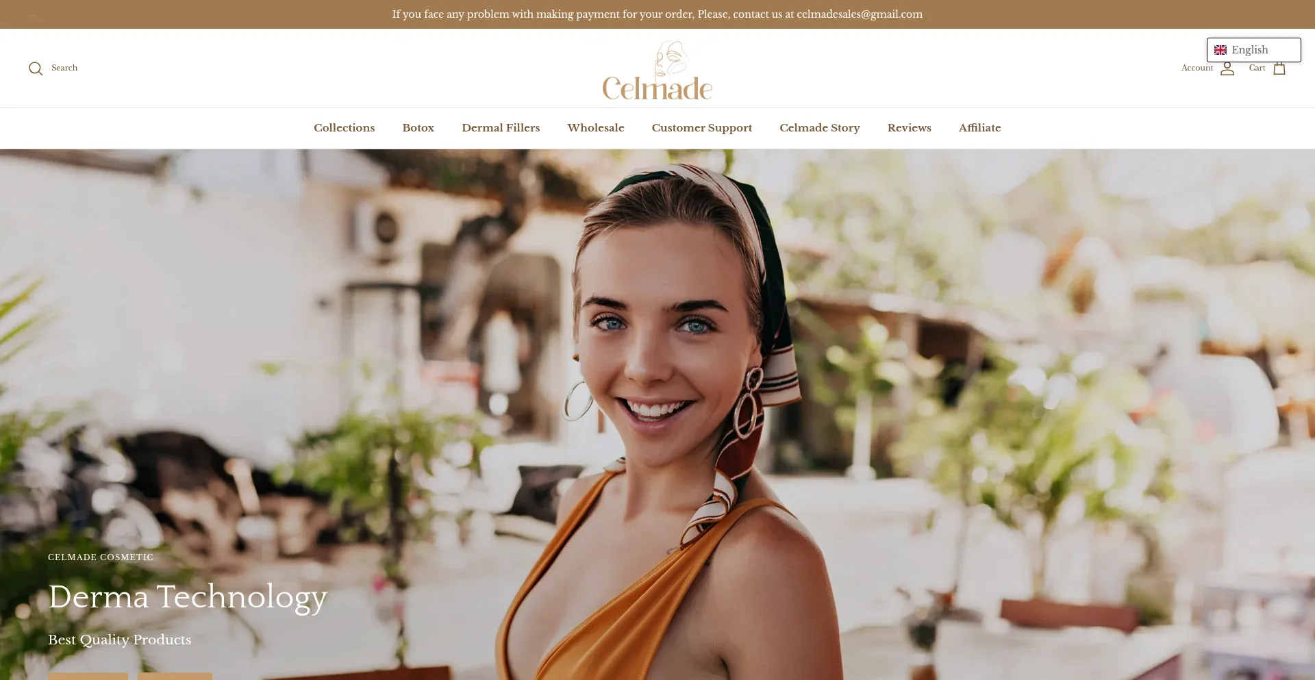 Website screenshot of Celmade.co