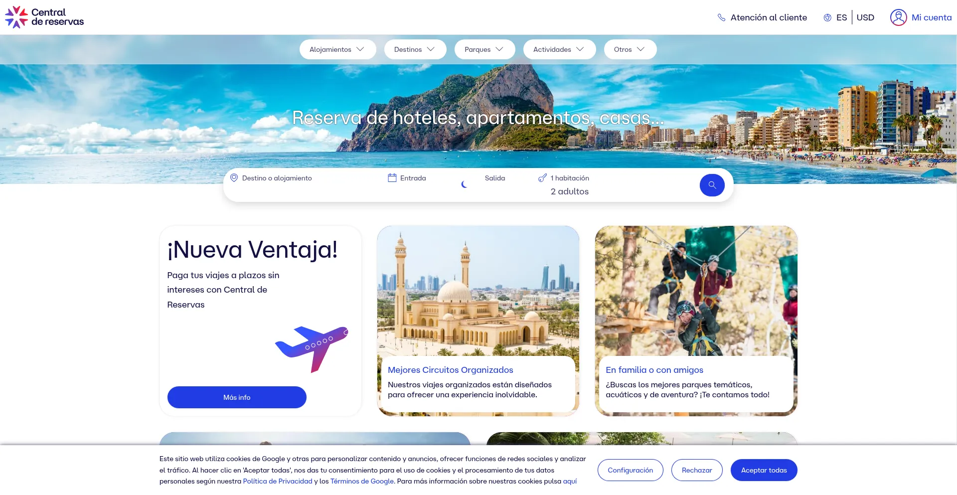 Centraldereservas.com