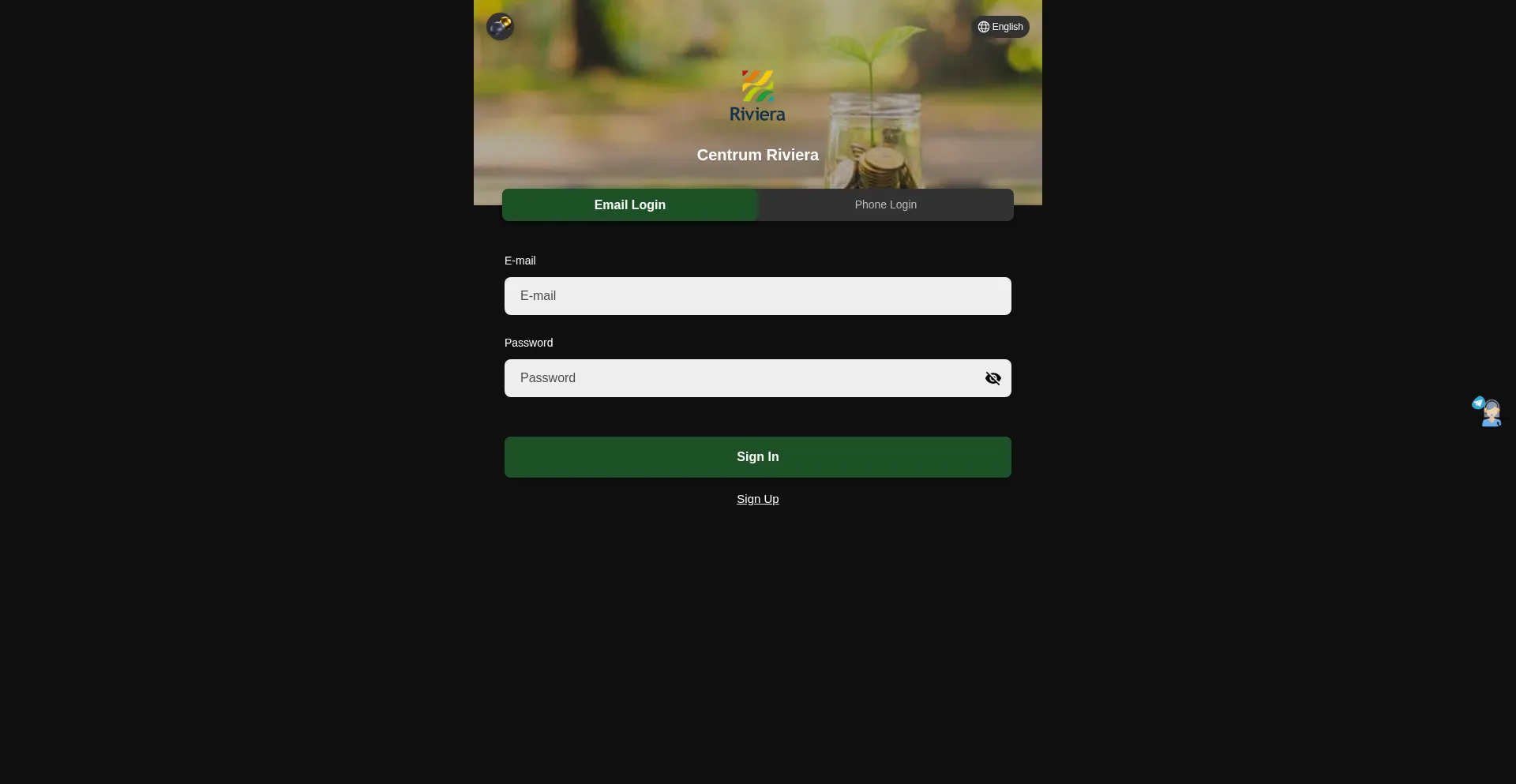 Website screenshot of Centrumriviera.net