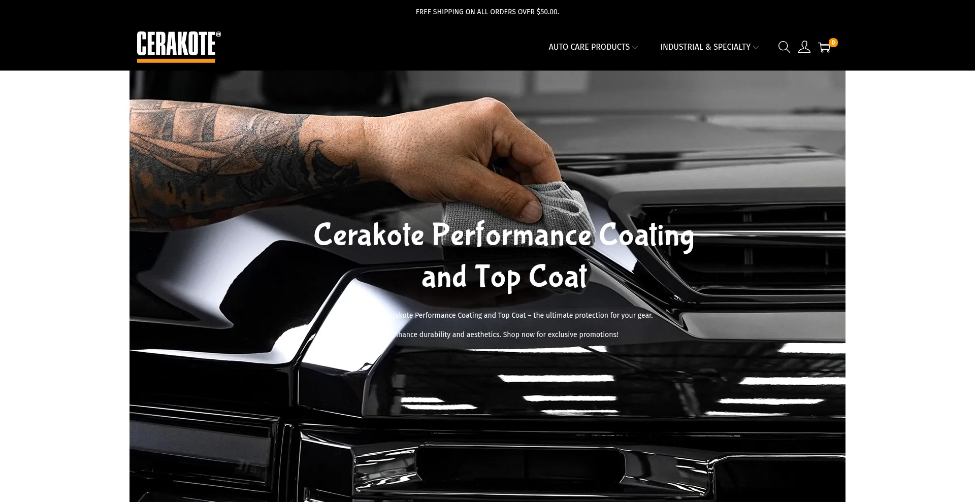 Website screenshot of Cerakotecar.com