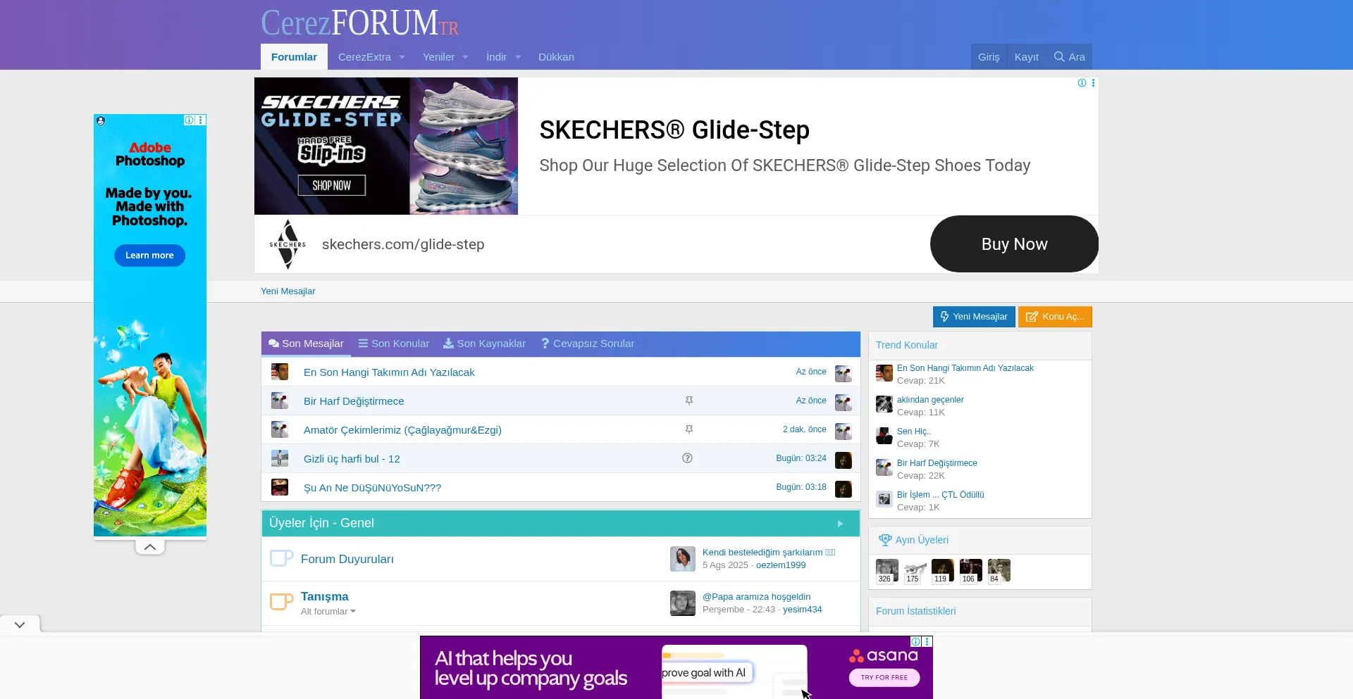 Website screenshot of Cerezforum.com