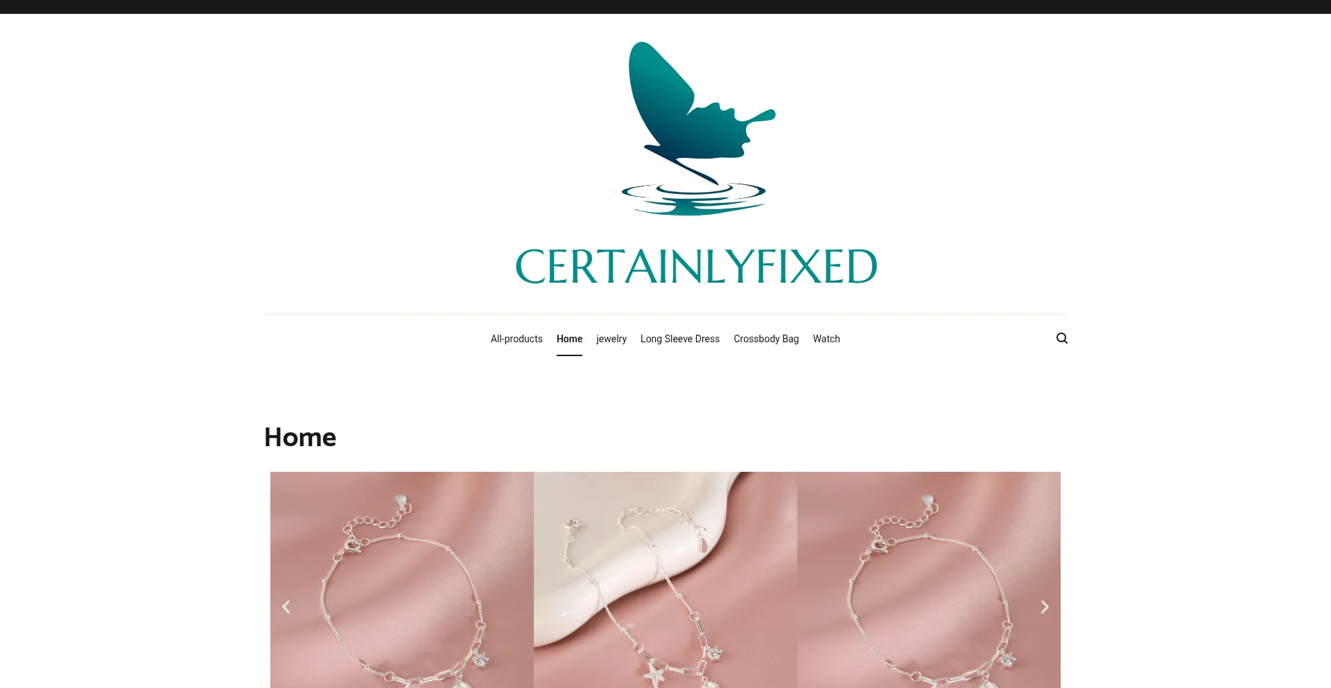 Website screenshot of Certainlyfixed.com