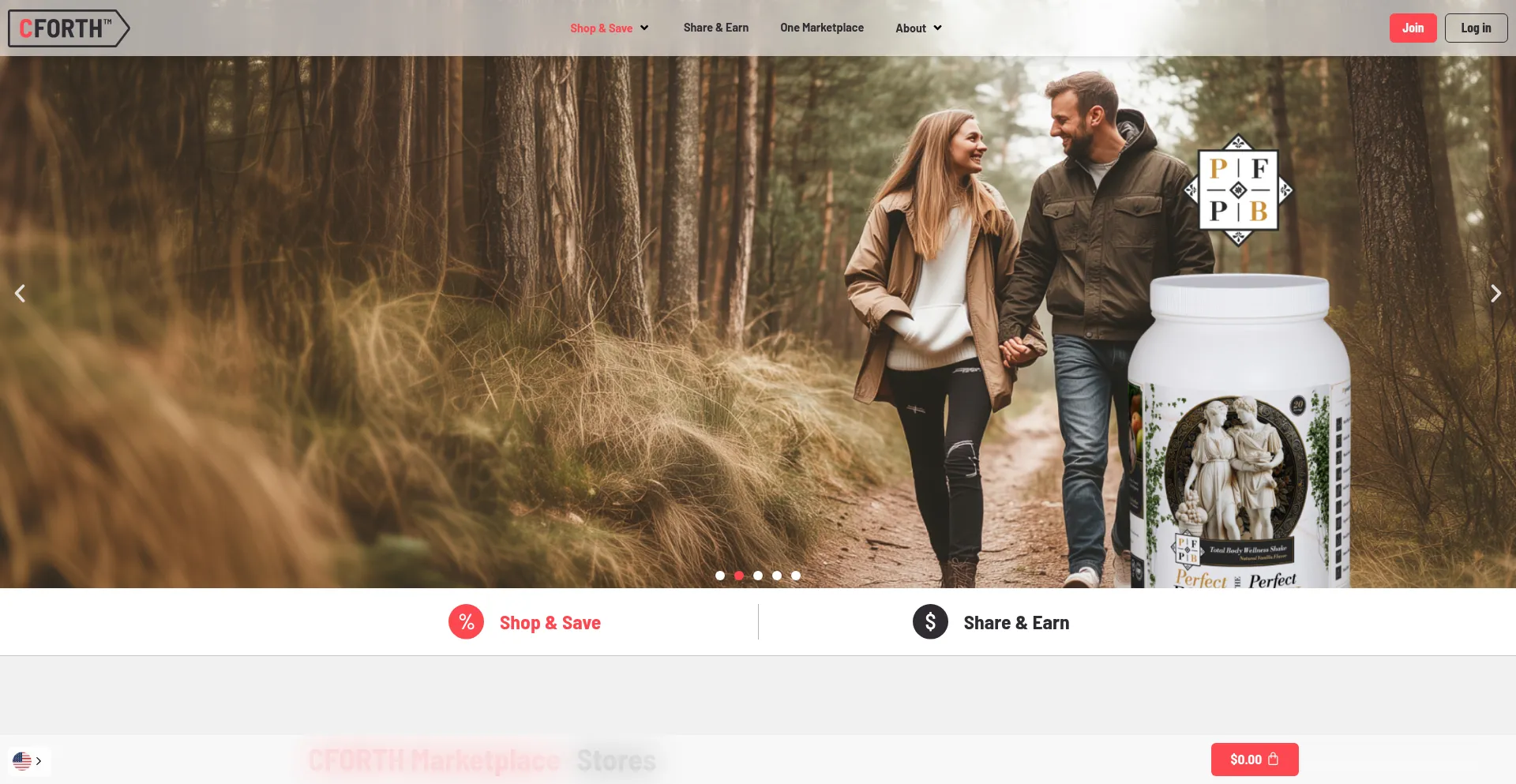Website screenshot of Cforth.com