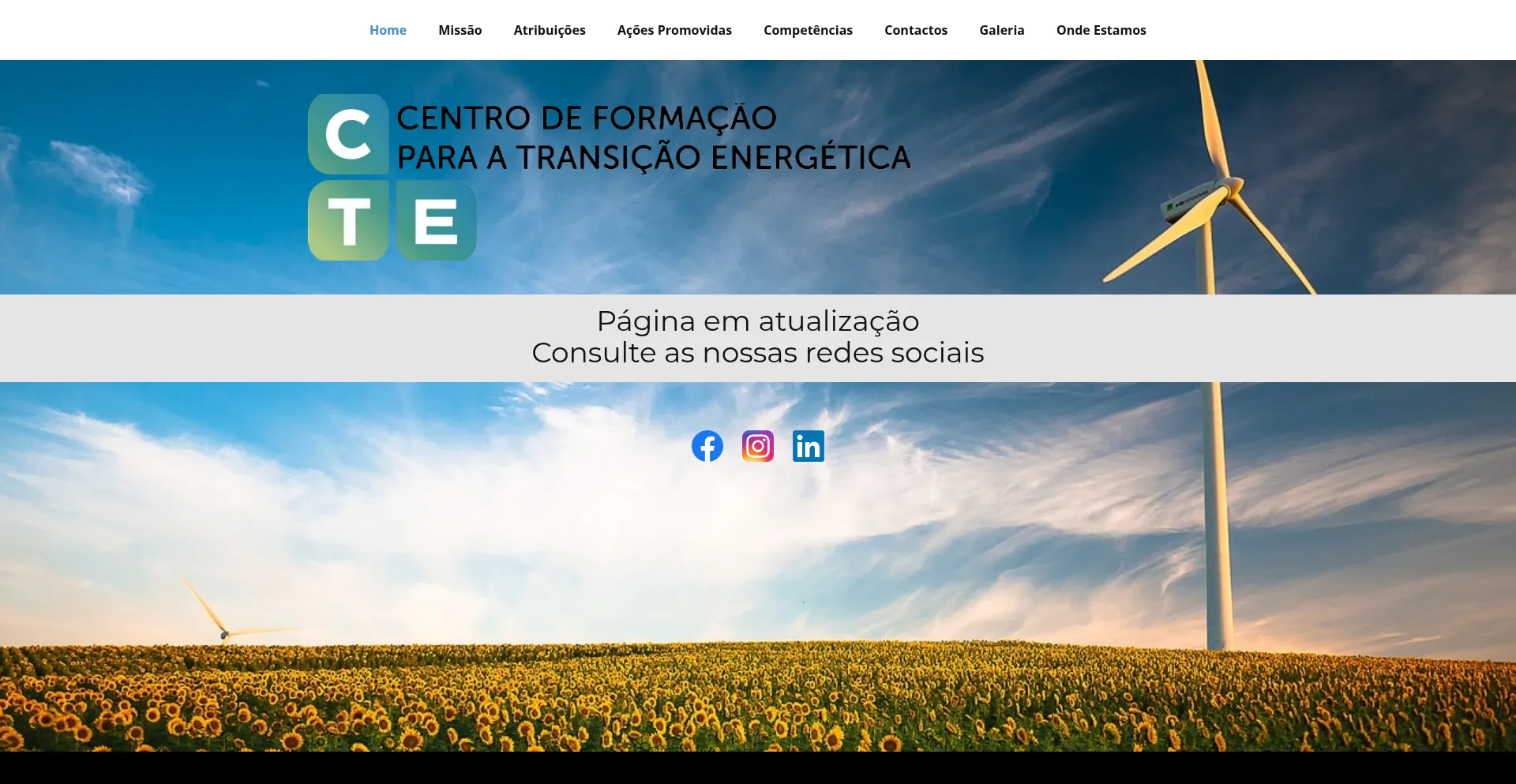Website screenshot of Cfte.pt