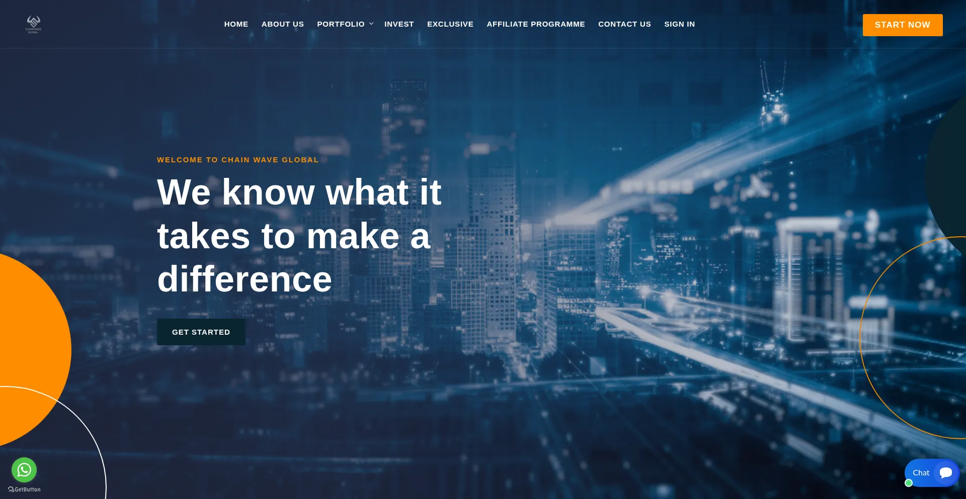 Website screenshot of Chainwaveglobal.com