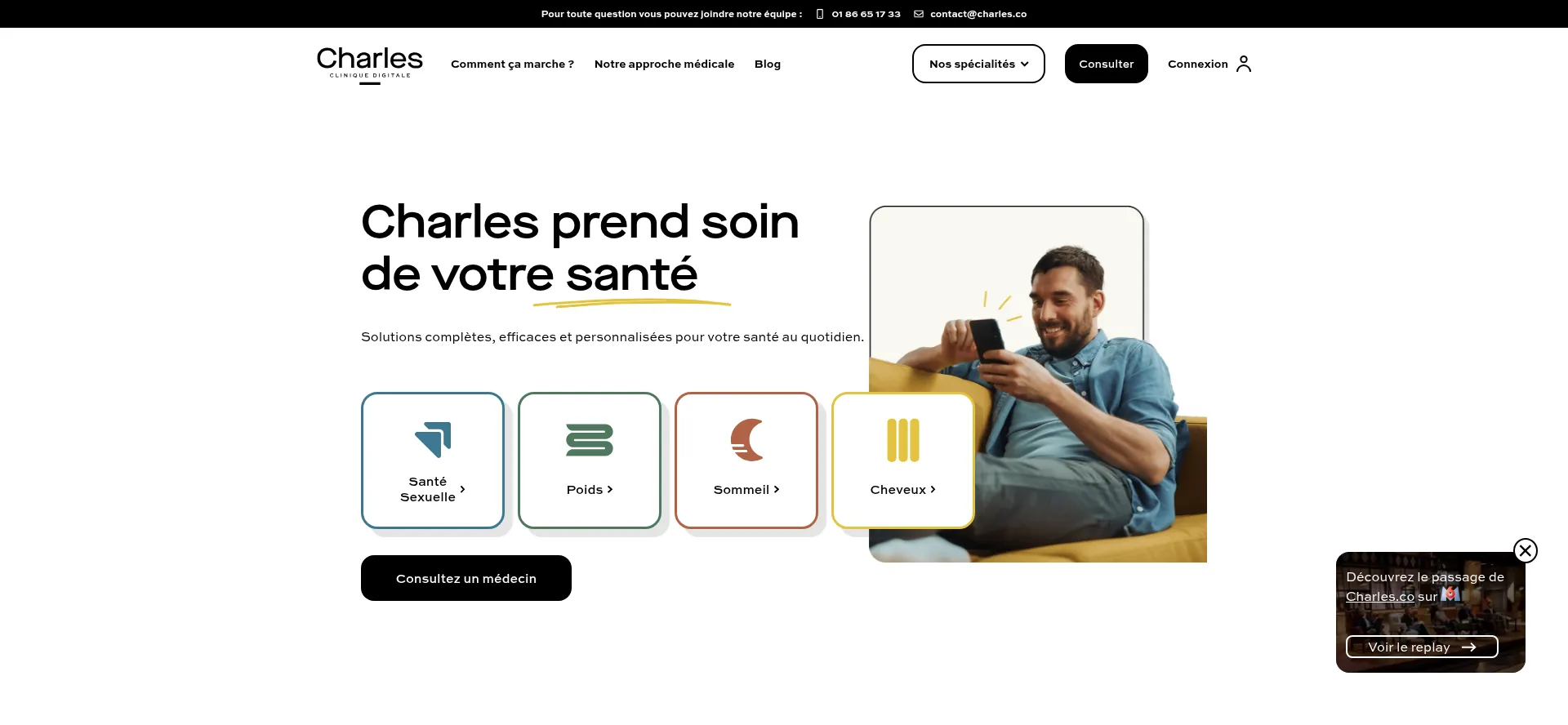 Website screenshot of Charles.co
