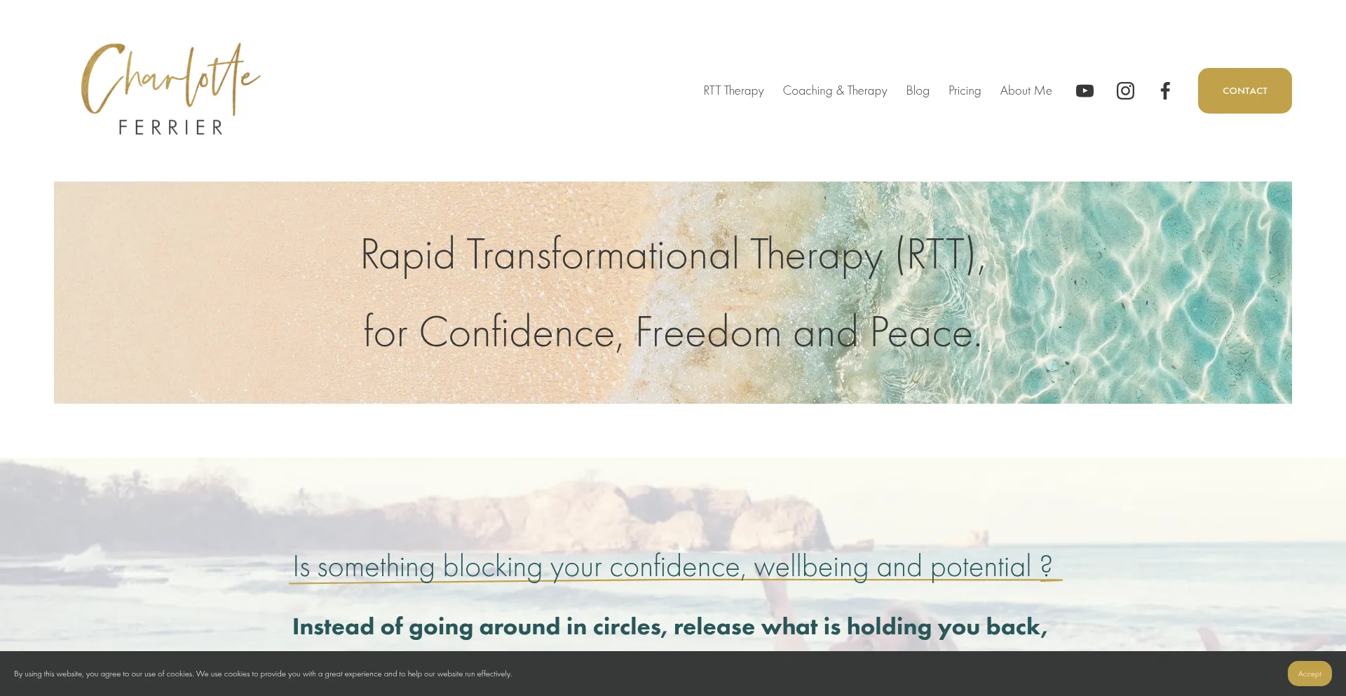 Website screenshot of Charlotteferrier.com