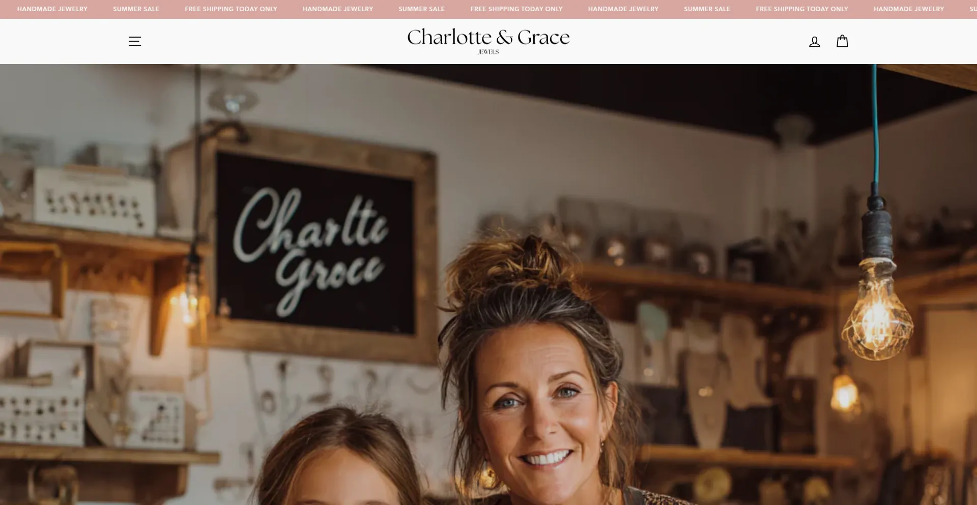 Website screenshot of Charlottegracejewellery.com