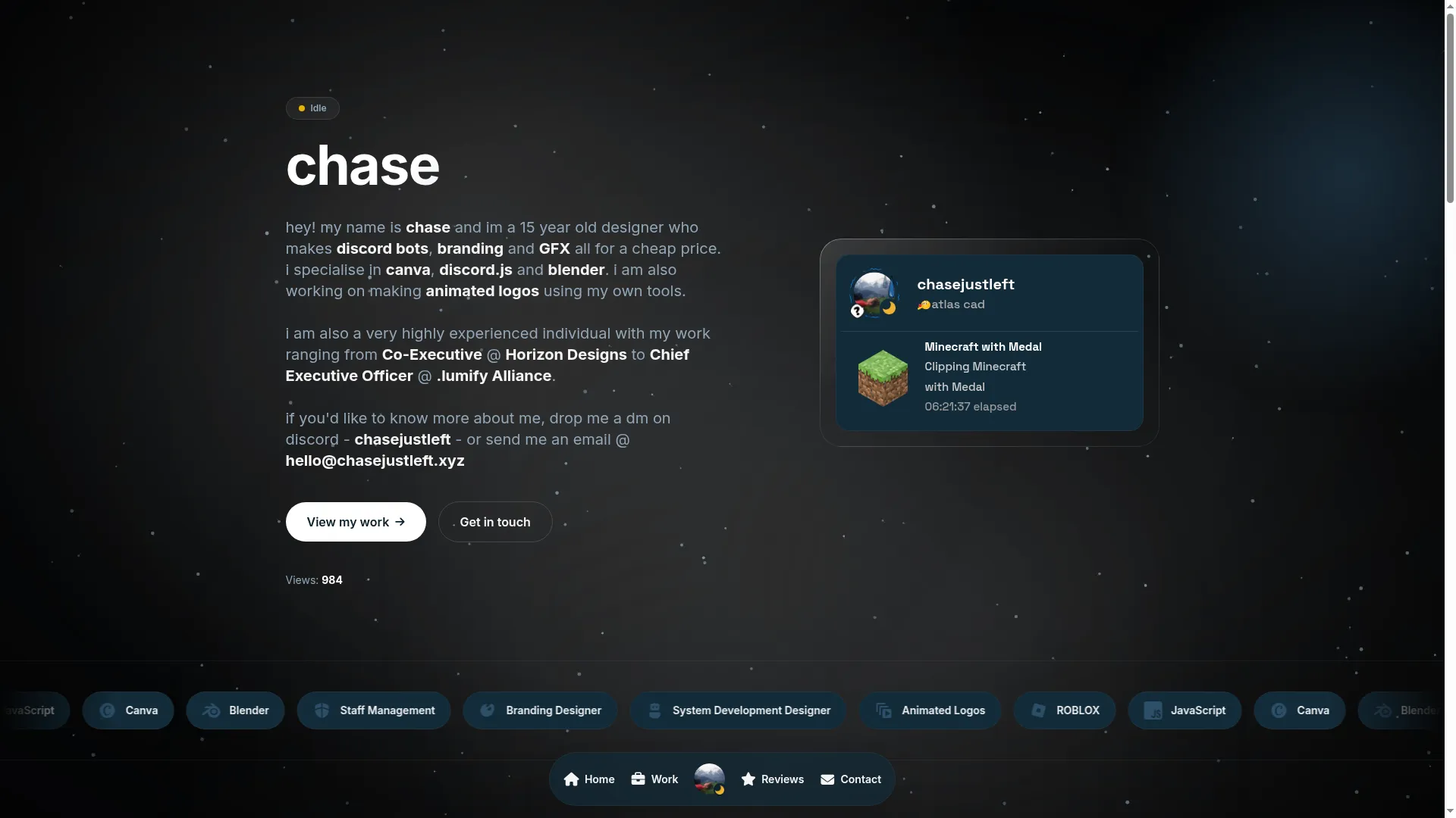 Chasejustleft.xyz