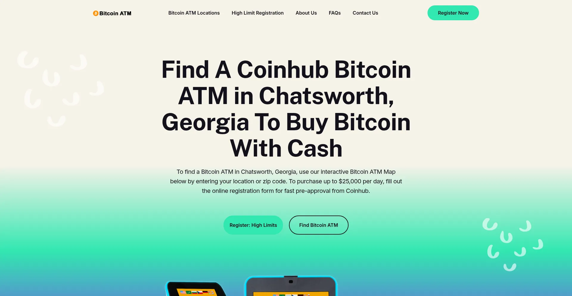 Website screenshot of Chatsworthbitcoinatm.com