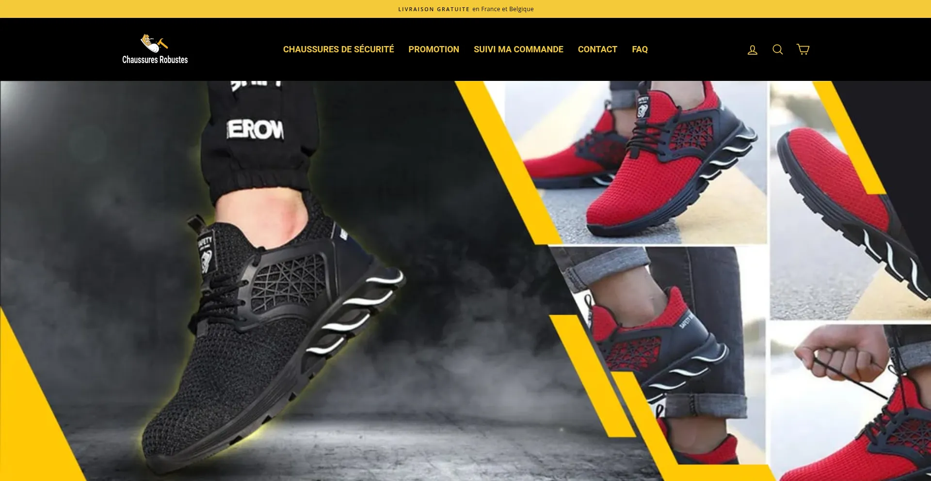 Website screenshot of Chaussuresrobustes.com