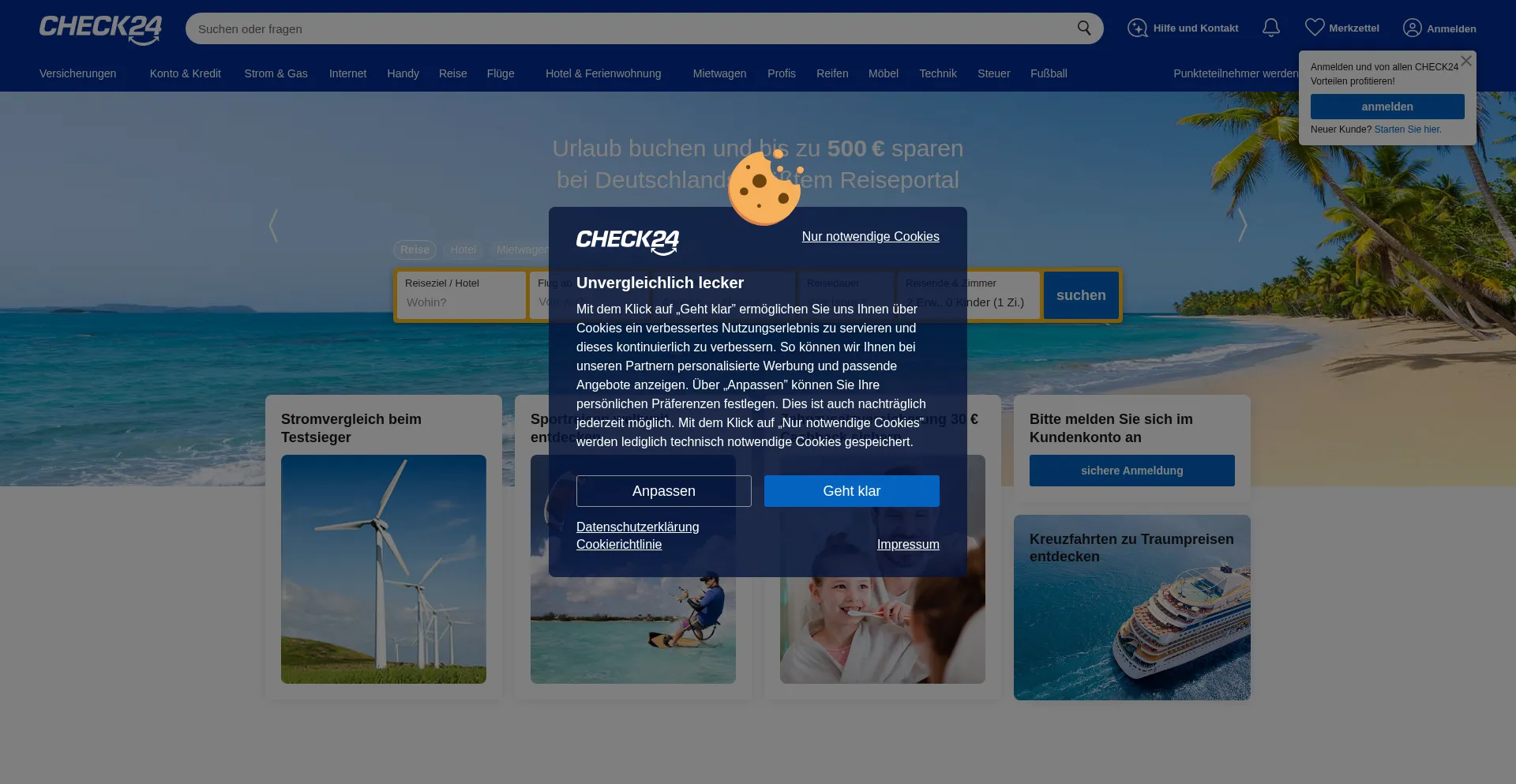 Website screenshot of Check.com