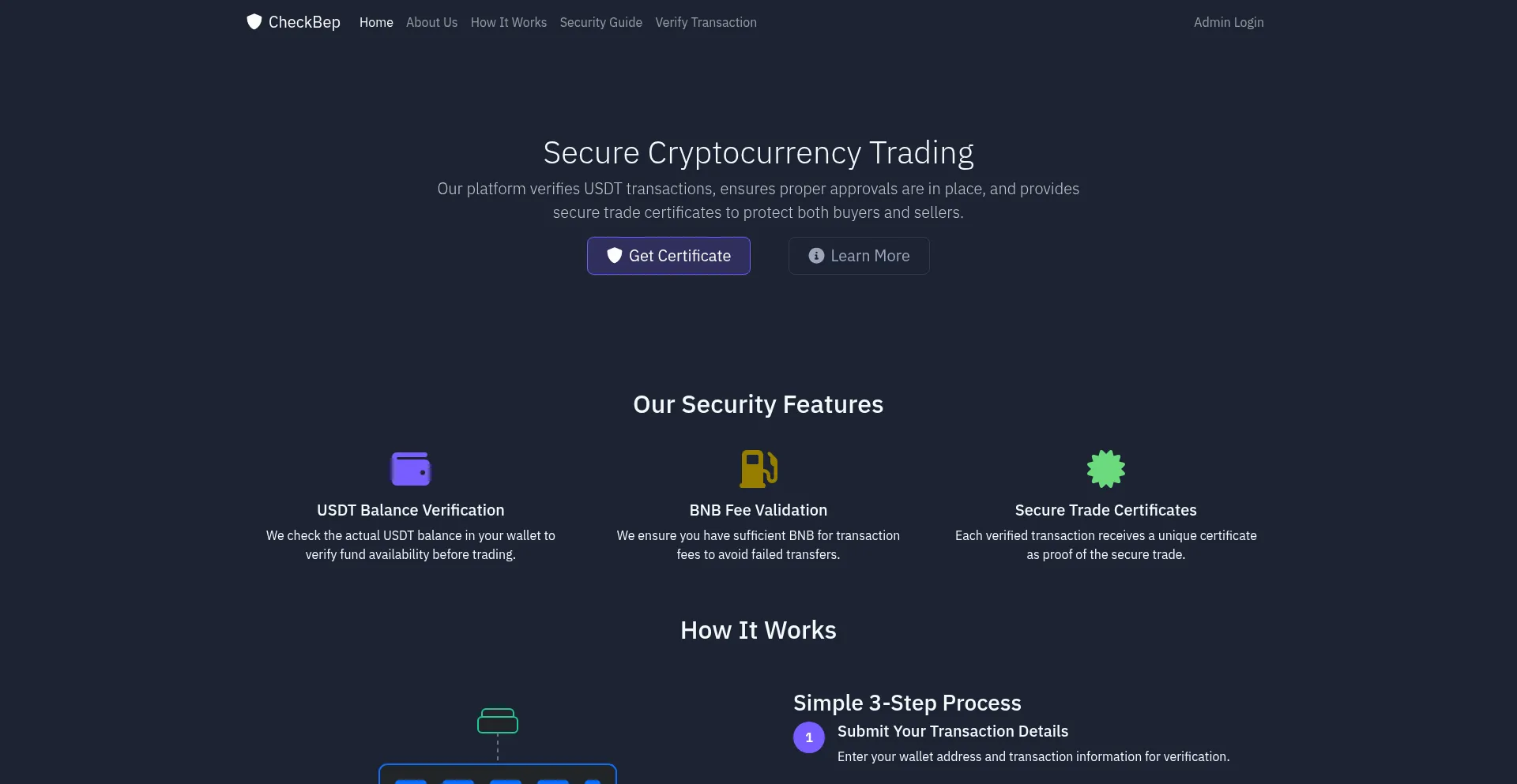 Website screenshot of Checkcoin.net