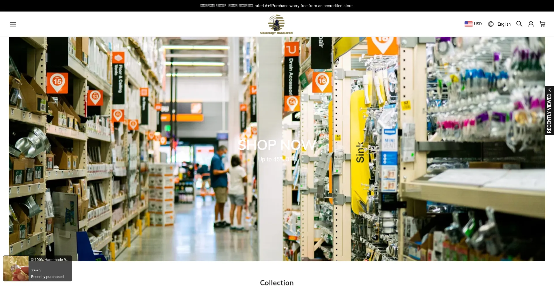 Website screenshot of Cheerzzy.com