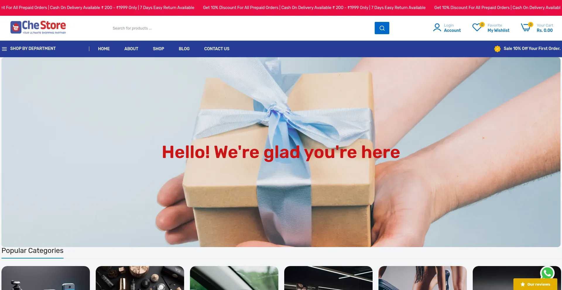 Website screenshot of Chestore.co