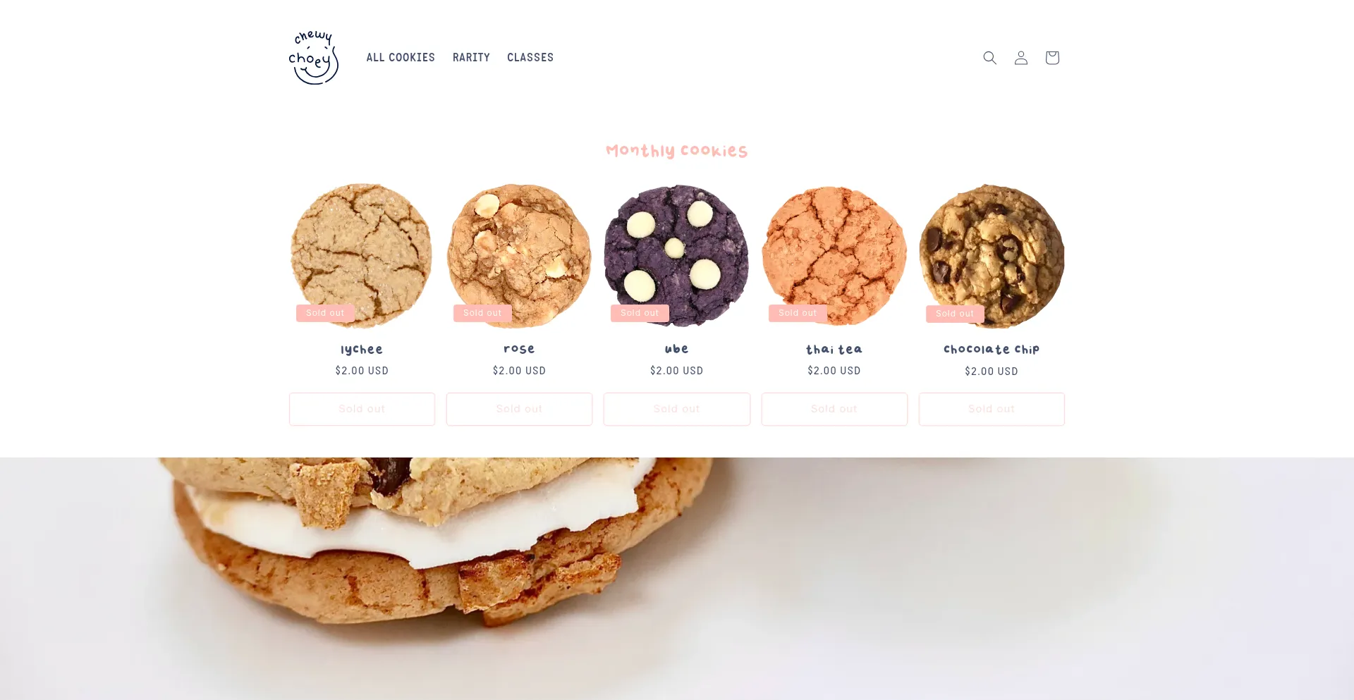 Website screenshot of Chewychoeys.com