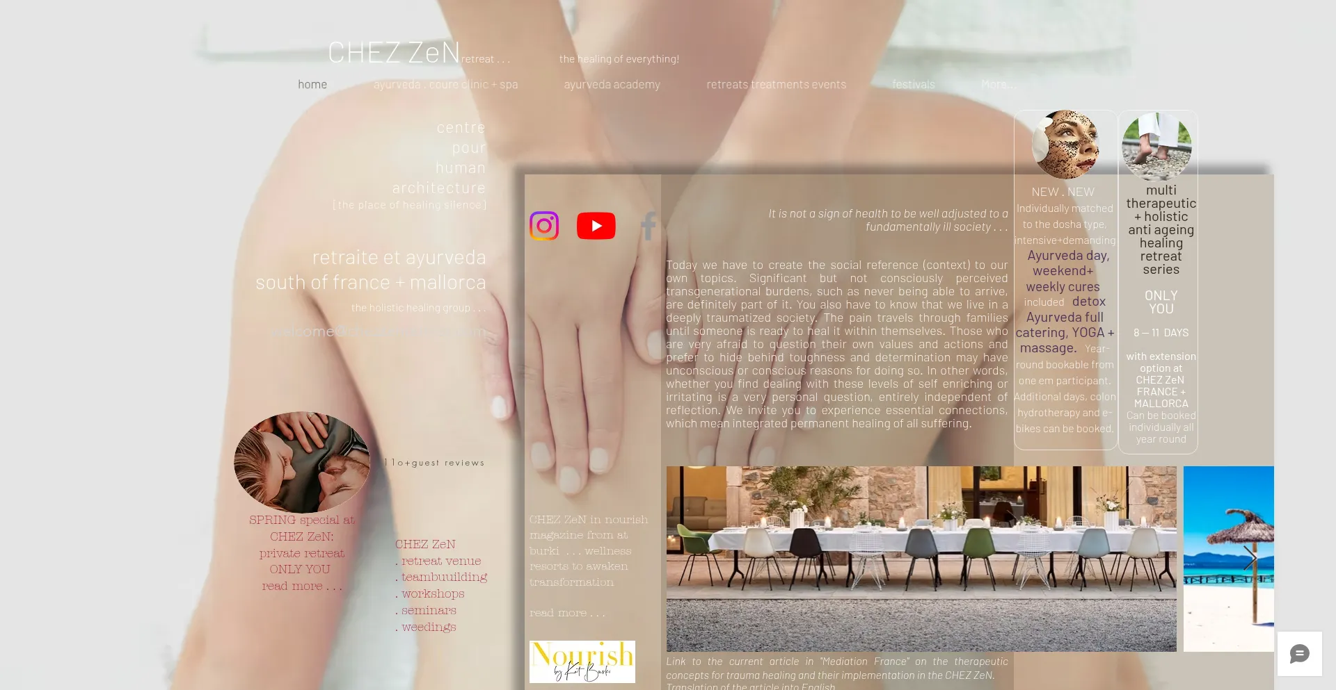 Website screenshot of Chezzenretreat.com