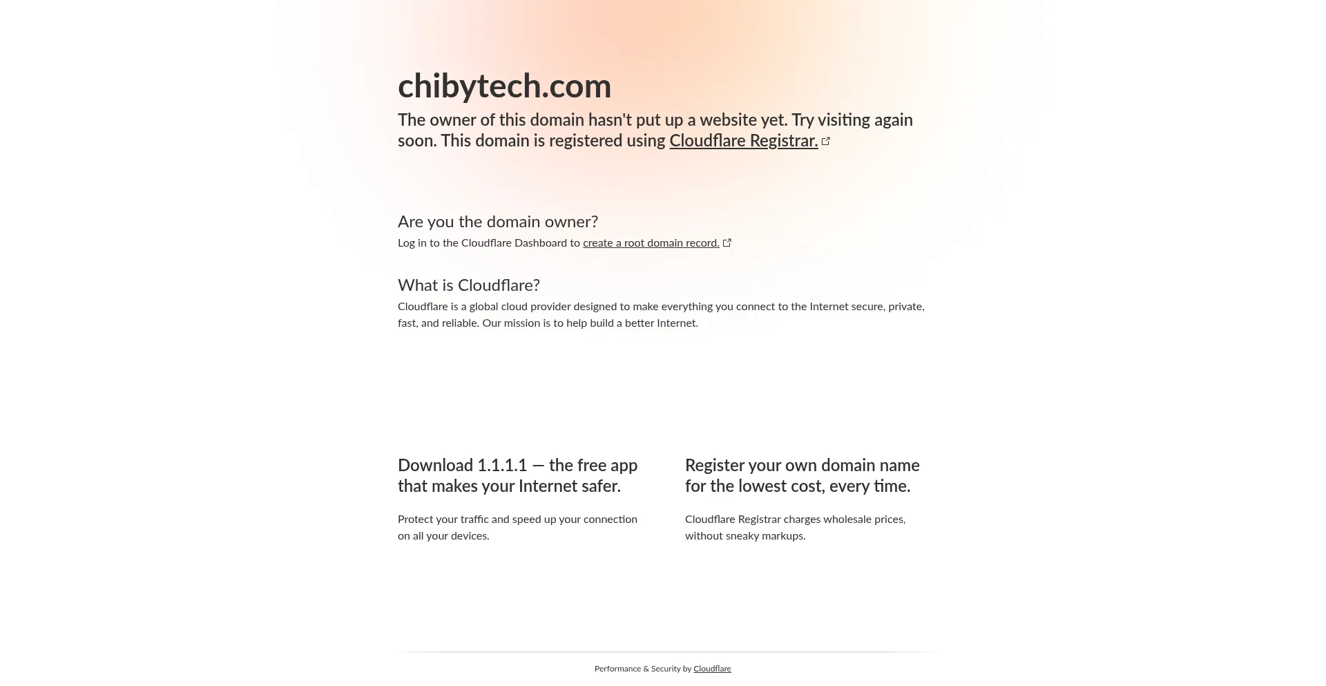 Website screenshot of Chibytech.com