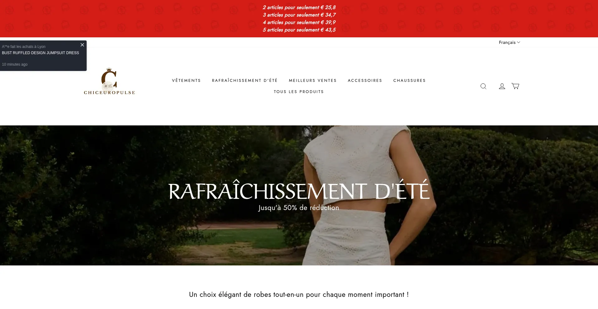 Website screenshot of Chiceuropulse.com