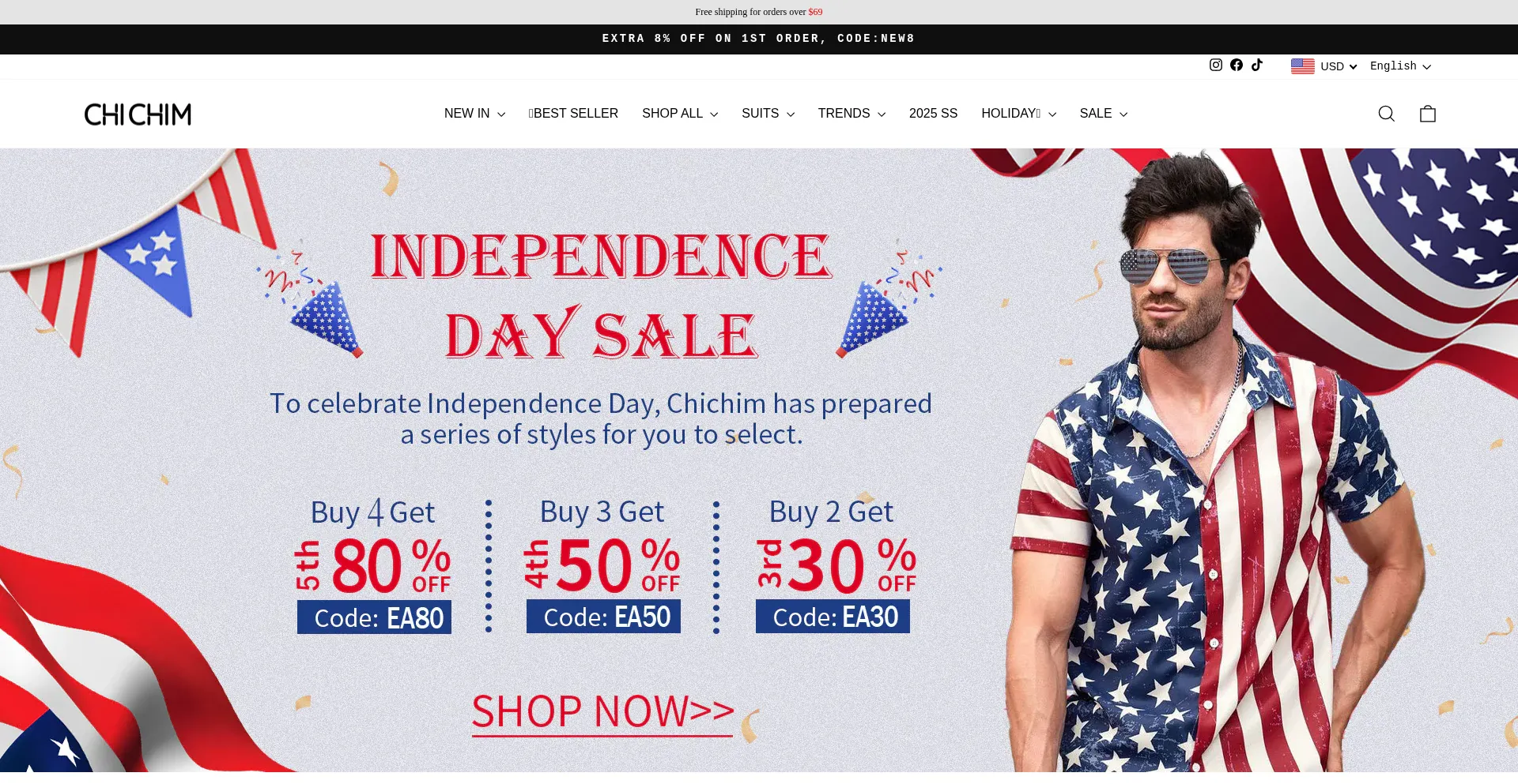 Website screenshot of Chichim.com